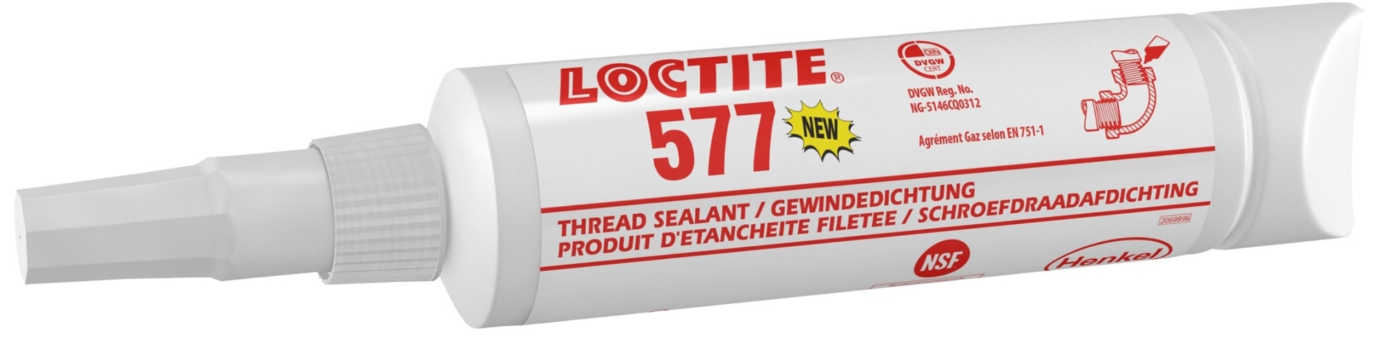 Henkel™ Loctite® 577 Gewindedichtung, 250 ml, Gelb, Mittel, 2068187, Universell einsetzbar für Rohrgewinde und Anschlussstücke