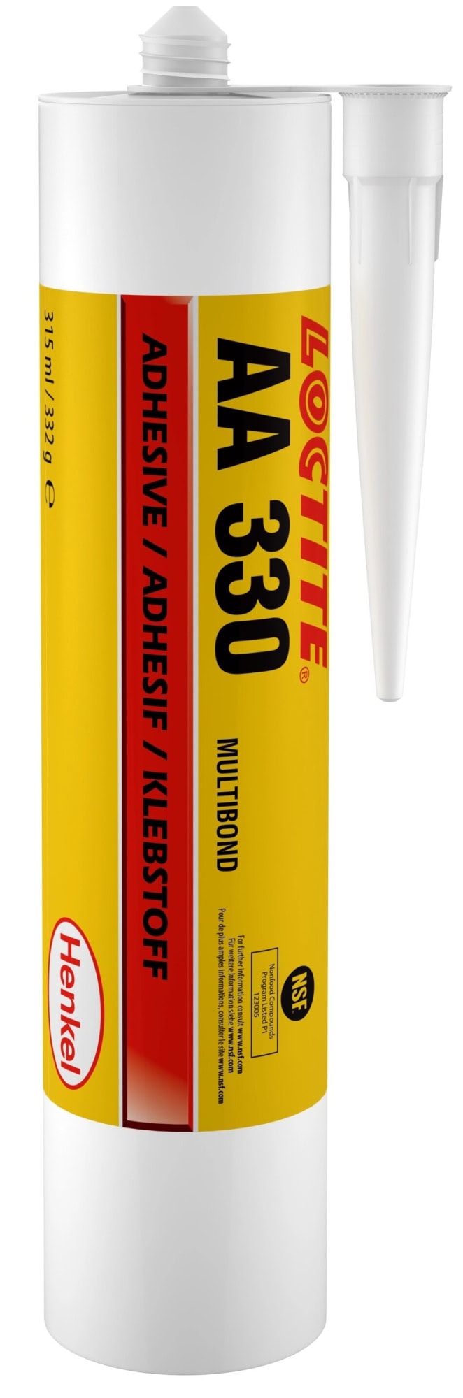 Henkel™ Loctite® Acrylat Klebstoff AA 330, 315 ml, gelb, Fest, 1K, 135407, Universell einsetzbar