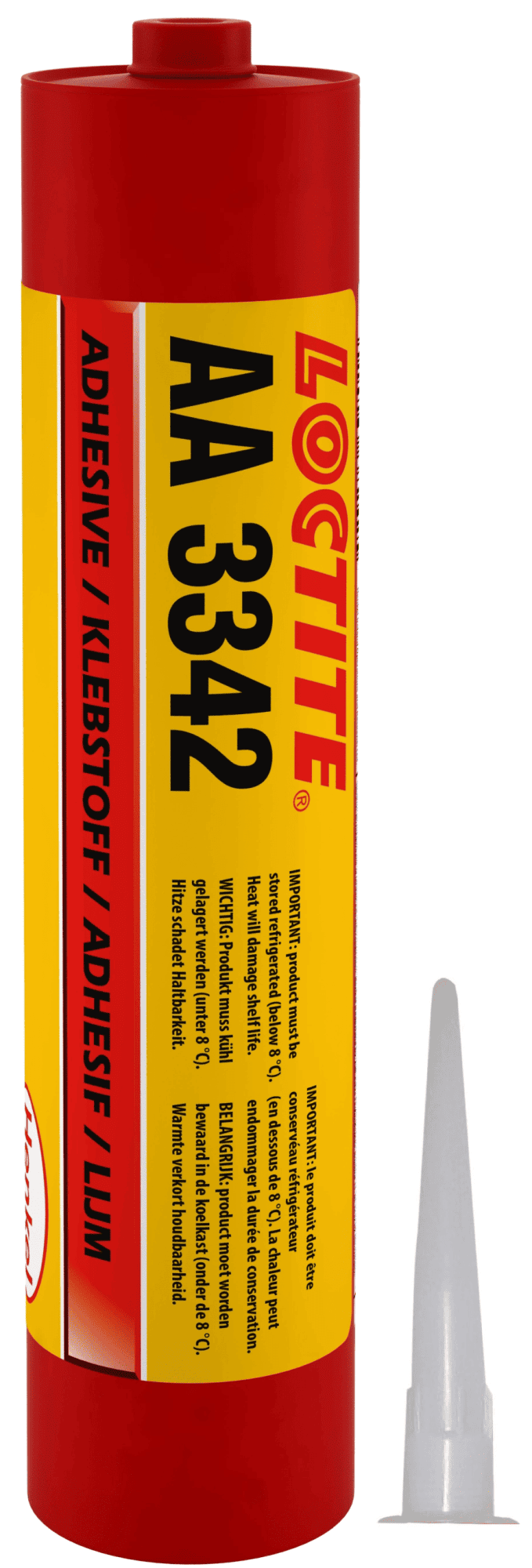 Henkel™ Loctite® Acrylat Klebstoff AA 3342, 300 ml, gelb, Fest, 1K, 537444, Hochtemperaturbeständig