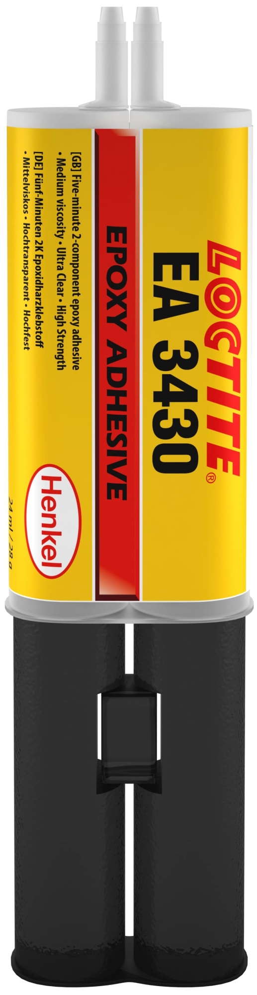 Henkel™ Loctite® EA 3430 Epoxid Strukturklebstoff, 24 ml, Transparent, 1:1, Mittel, 2K, 142517, Hochtransparent und Wasserbeständig