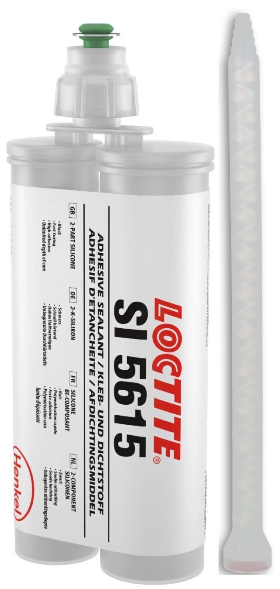 Henkel™ Loctite® Alkoxy Silikon Kleb- Dichtstoff SI 5615, 400 ml, Schwarz, Fließend,  2:1, 2K, 2056422, Schnell Aushärtend