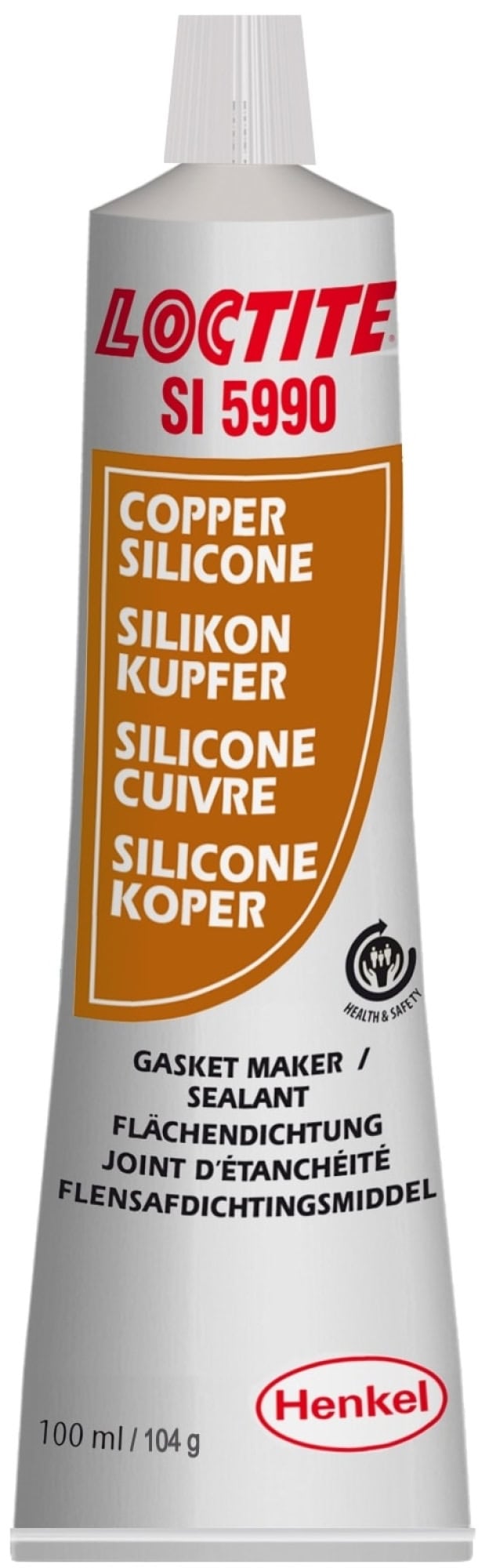 Henkel™ Loctite® Oxim Silikon Kleb- und Dichtstoff SI 5990, 100 ml, Kupfer, Fließend, 1K , 2064108, Extrem Temperaturbeständig