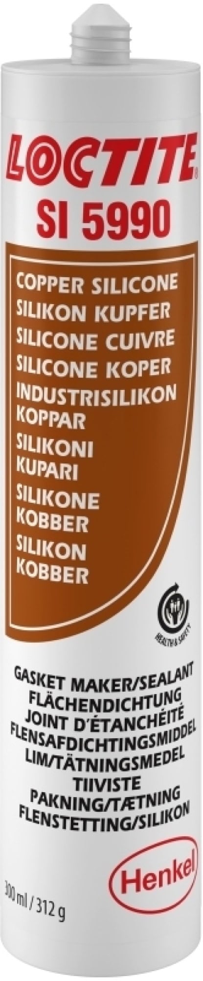 Henkel™ Loctite® Oxim Silikon Kleb- und Dichtstoff SI 5990, 300 ml, Kupfer, Fließend, 1K , 2064072, Extrem Temperaturbeständig
