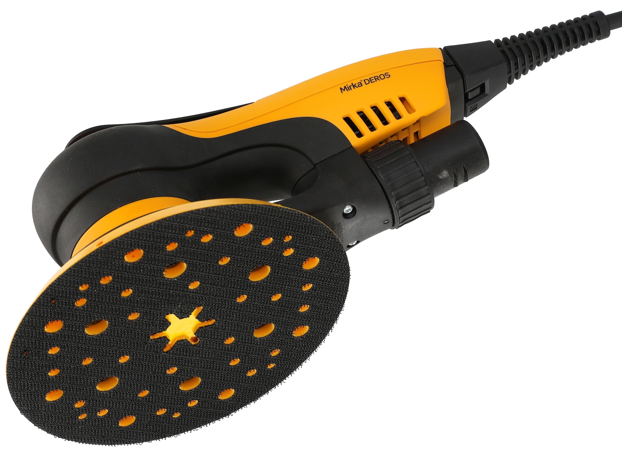 Mirka® DEROS II 650 Elektro Exzenterschleifer MID6504044, Ø 150 mm, 5 mm Schleifhub, 5/16"-Gewinde, Zentralabsaugung, 240V, 0,54 PS / 400 Watt, Externe Absaugung