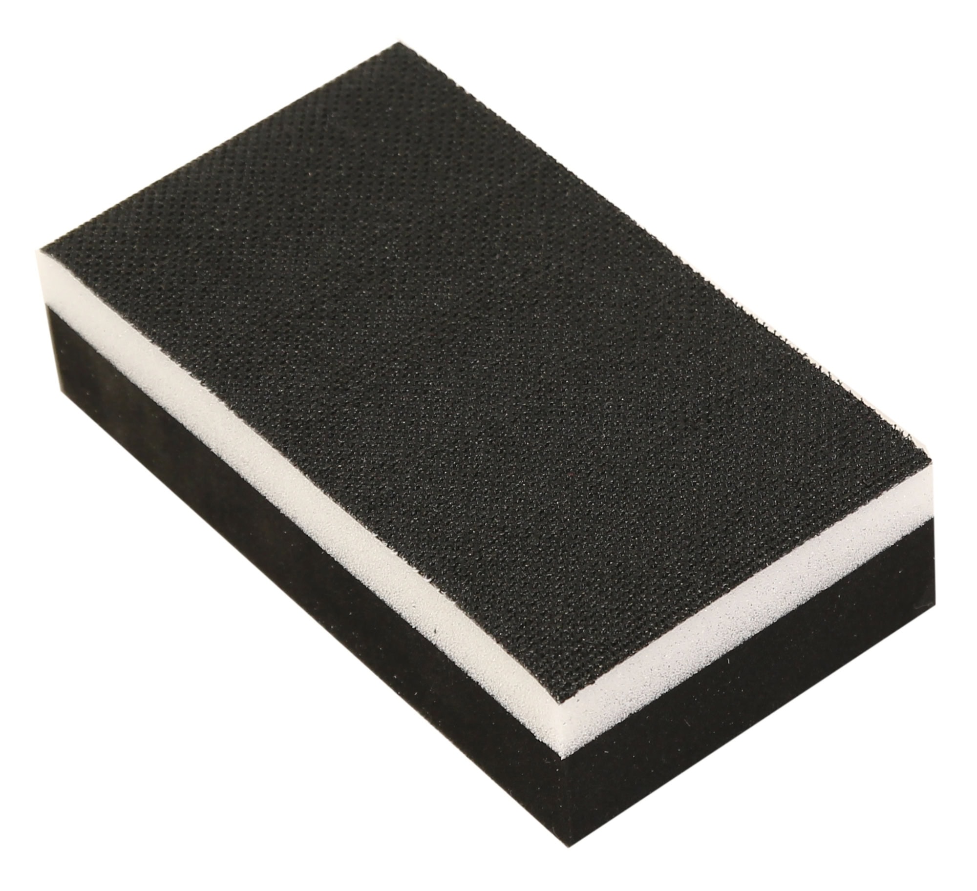 Mirka® 8390900111, 70 mm x 125 mm, Doppelseitig Weich / Hart, Ungelocht, Schwarz, Kletthaftend, Handblock ohne Absaugung für optimale Schleifergebnisse
