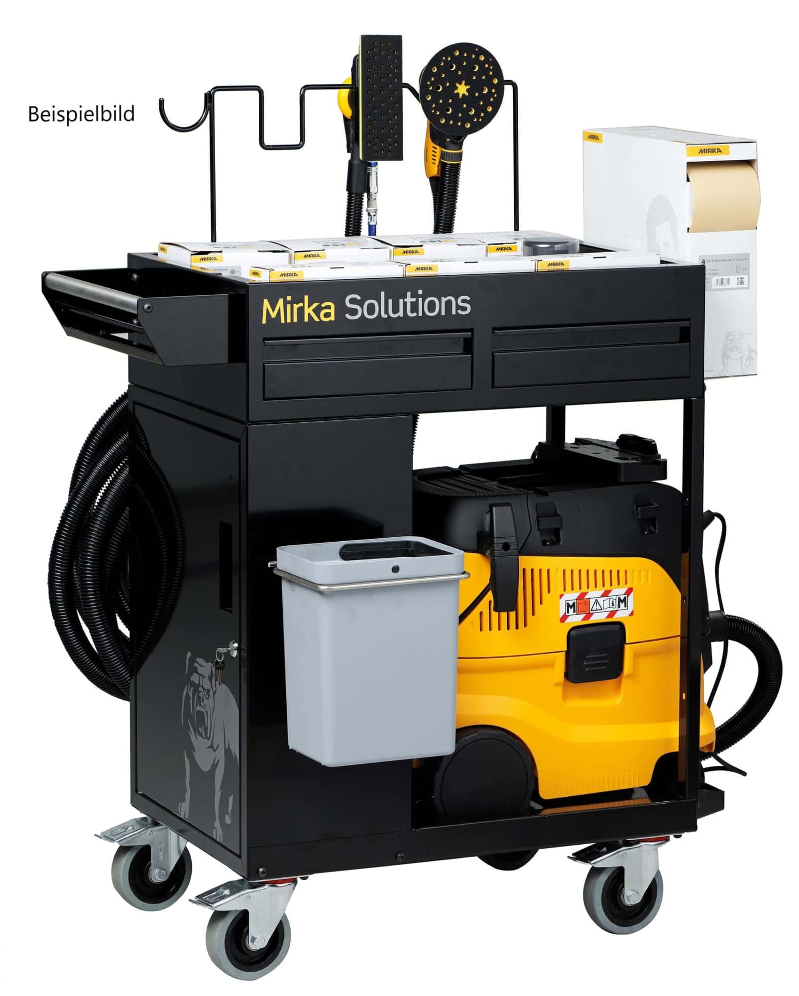 Mirka® 9190129001, Schwarz, Solution Werkstattwagen / Trolley