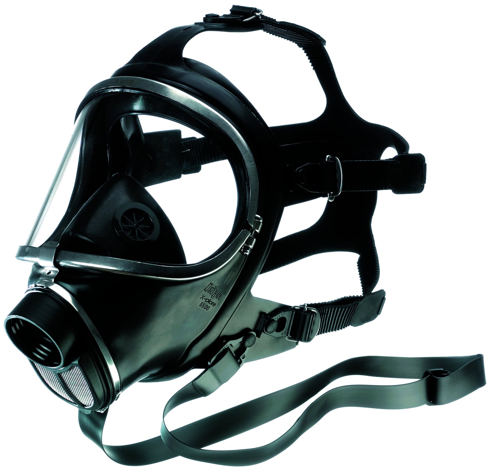 Dräger® X-plore® 6530 Gasmaske / Vollmaske R55810, Universalgröße, Chemikalienbeständige Triplex Sichtscheibe, EPDM Maskenkörper, Edelstahlrahmen, RD40 Filteranschluss [NATO Standard], Für Industrieeinsatz