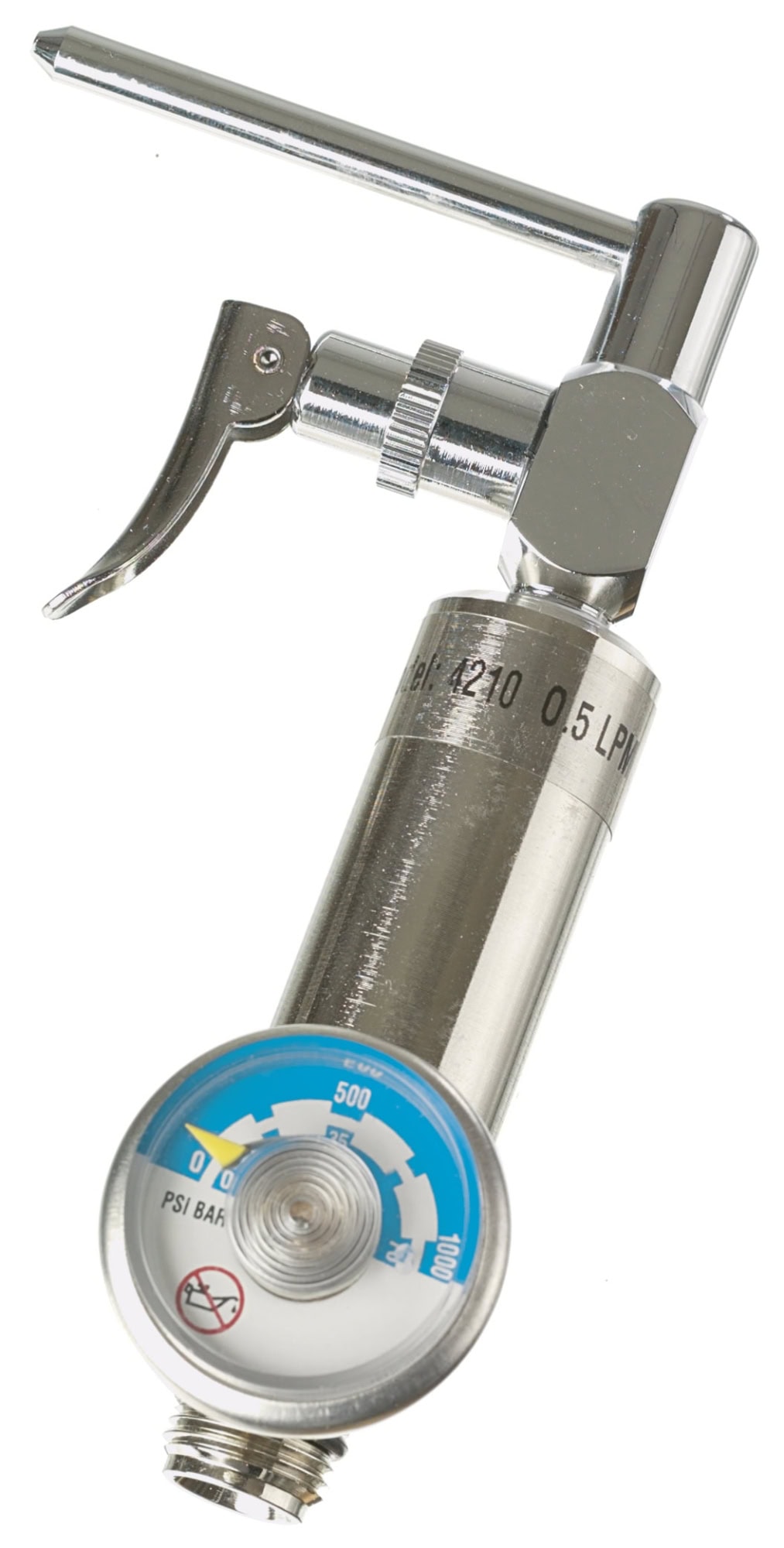 Preview: Dräger® Regulierungsventil Trigger 4210, 6810649, Messing, Manuelles Ventil, 0,5 Liter/Min., Geeignet für nicht reaktive Gase, Für Gaswarngeräte mit/ohne interne Pumpe
