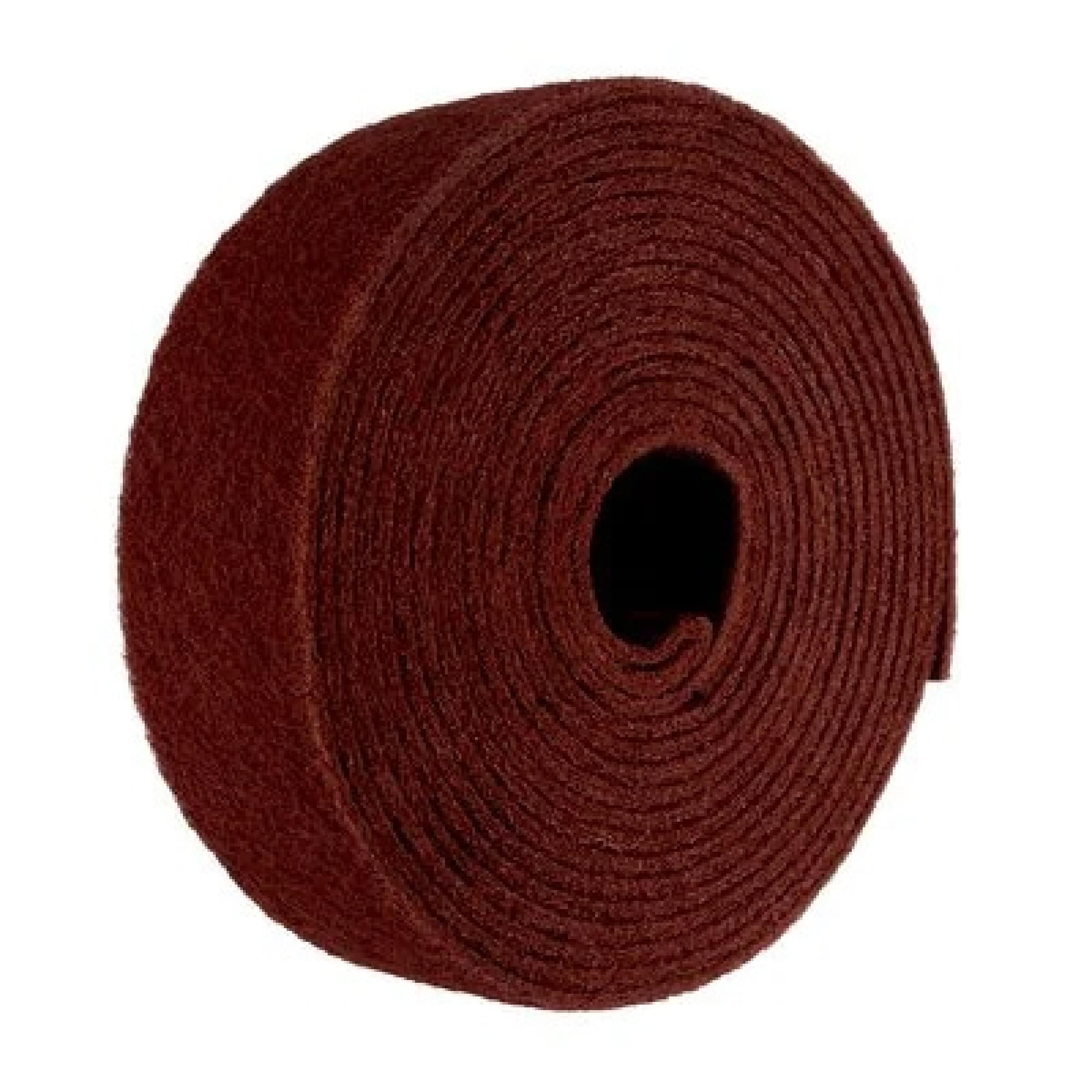 3M™ Scotch-Brite™ WR-RL 173579, Rot, 115 mm x 10 m, P320 - 360, A, Medium, Vliesrolle mit Aluminiumkorn, Für Reinigungs- und Finisharbeiten