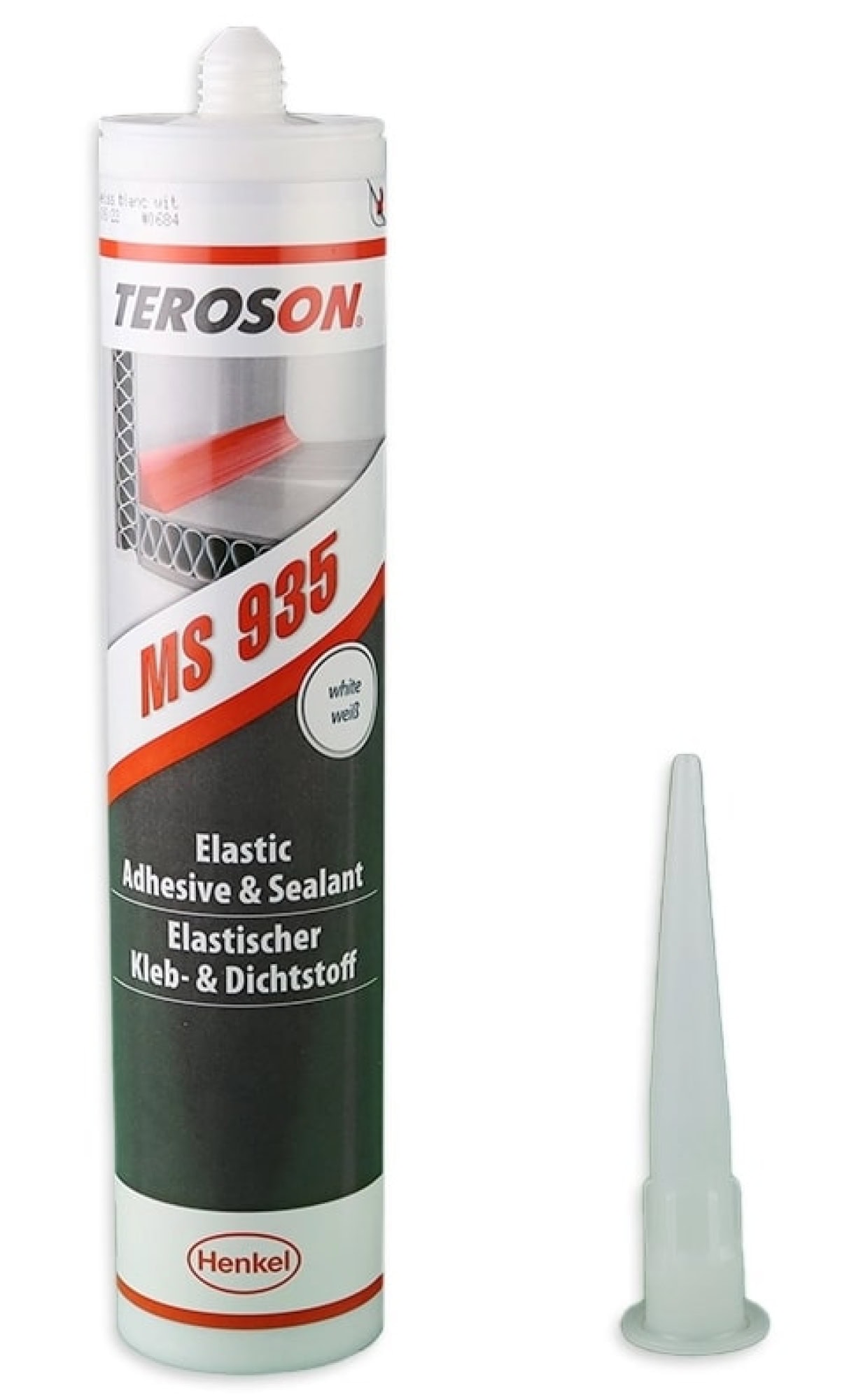 Henkel™ Teroson® Silanmodofizierter Polymer Kleb-/Dichtstoff MS 935, 290 ml, Weiß, Thixotrop, 1K, 2480245, Für Elektronik Anwendungen