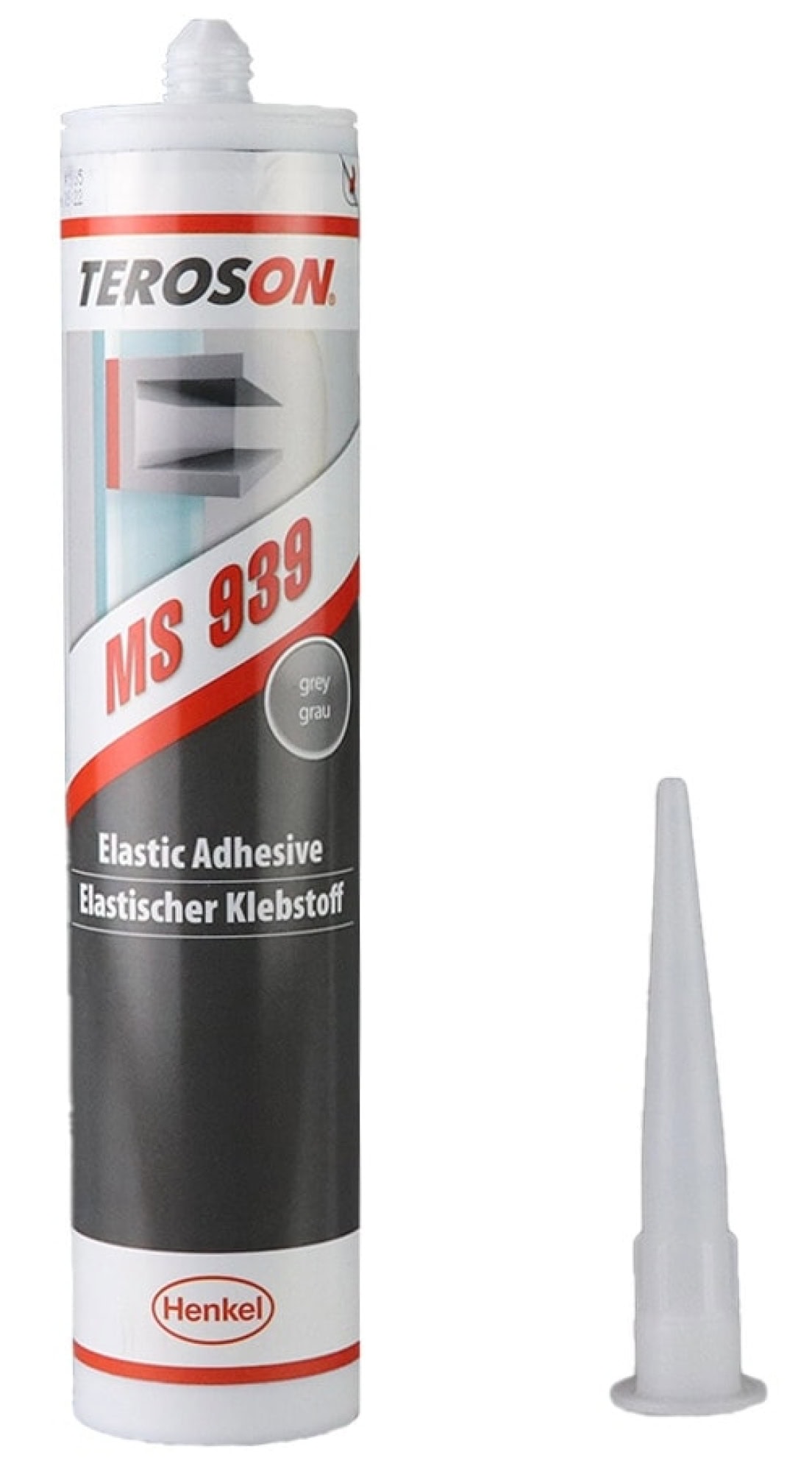 Henkel™ Teroson® Silanmodifizierter Polymer Kleb-/Dichtstoff MS 939, 290 ml, Grau, Thixotrop, 1K, 2447722, Für mechanische Sicherheit