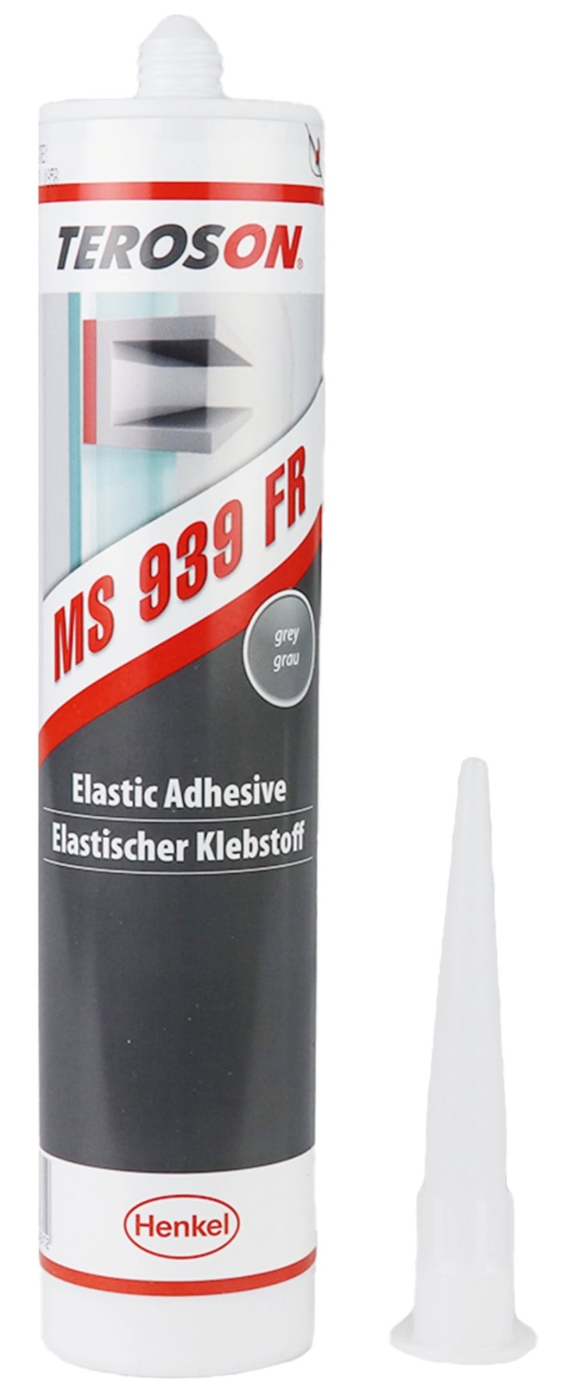 Henkel™ Teroson® Silanmodifizierter Polymer Kleb-/Dichtstoff MS 939 FR, 290 ml, Grau, Thixotrop, 1K, 2551836, Schwer Entflammbar