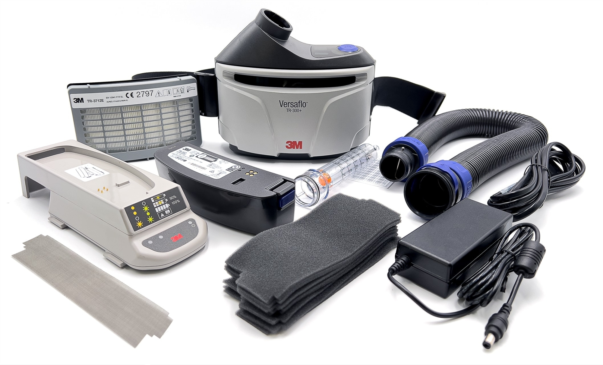 3M™ TR-300-LIK, TH3, Partikelschutz, Versaflo™ Leicht-Industrie Gebläse Atemschutz Set, Teile: [TR-315E+, M-206, Z3AF/2, H520P3EV]