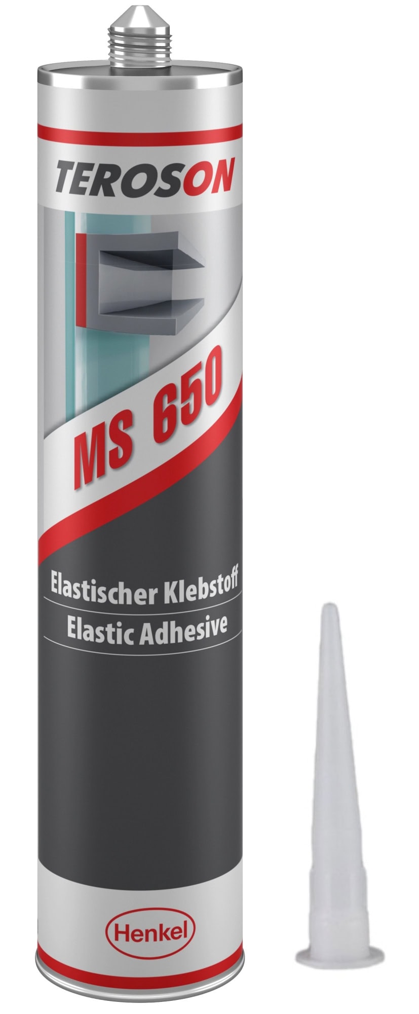 Henkel™ Teroson® Silanmodifizierter Polymer Kleb-/ Dichtstoff MS 650, 290 ml, Schwarz, Thixotrop, 1K, 2460137, Zur Universellen Anwendung
