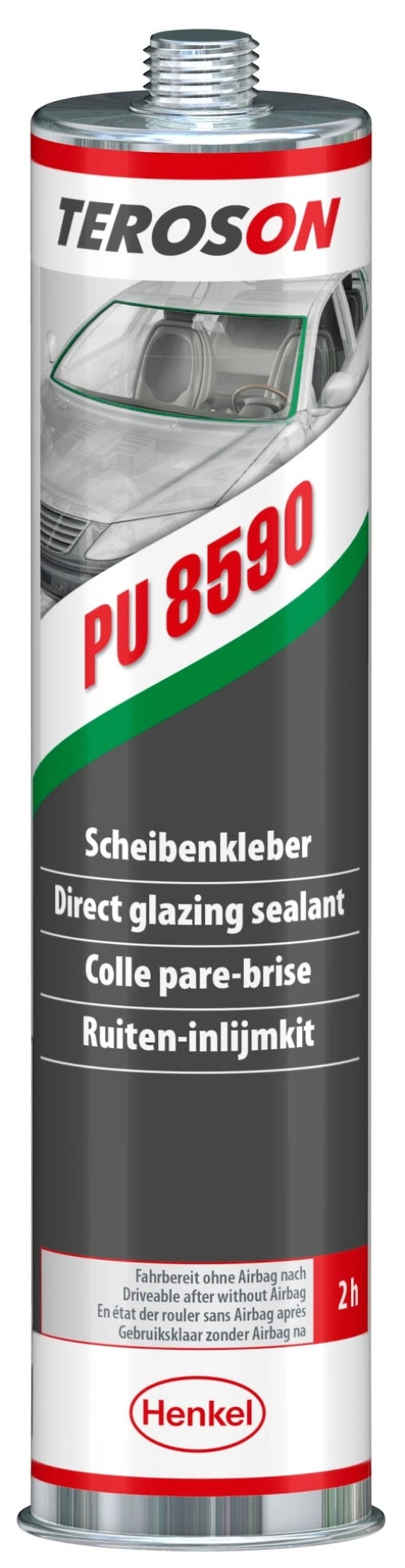 Henkel™ Teroson® PU 8590 Polyurethan Kleb- und Dichtstoff, 600 ml, Schwarz, 1 K, 634471, Zur Verklebung von Scheiben in Kraftfahrzeuge