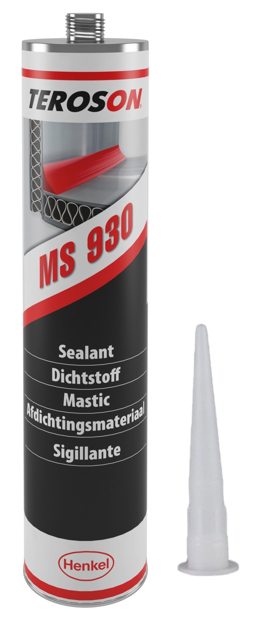 Henkel™ Teroson® Silanmodifizierter Polymer Kleb-/Dichtstoff MS 930, 310 ml, Grau, Thixotrop, 1K, 2496651, Für Universelle Anwendungen