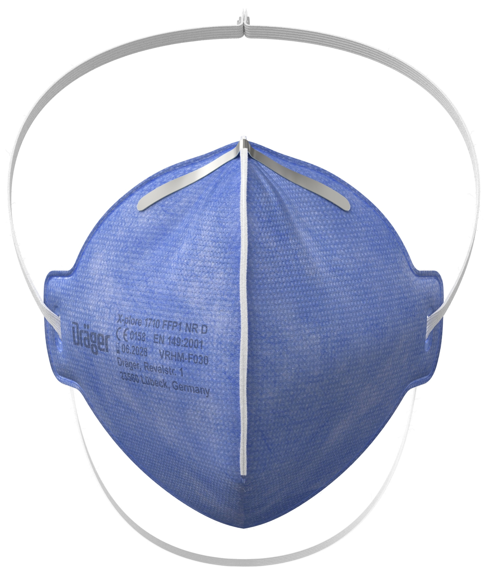Preview: Dräger® X-plore® 1710 FFP1 NR D Atemschutzmaske / Partikelmaske 3951080, Universalgröße, Hygienisch einzelverpackt, Wirksamer Schutz gegen Stäube und Partikel bei hohem Tragekomfort