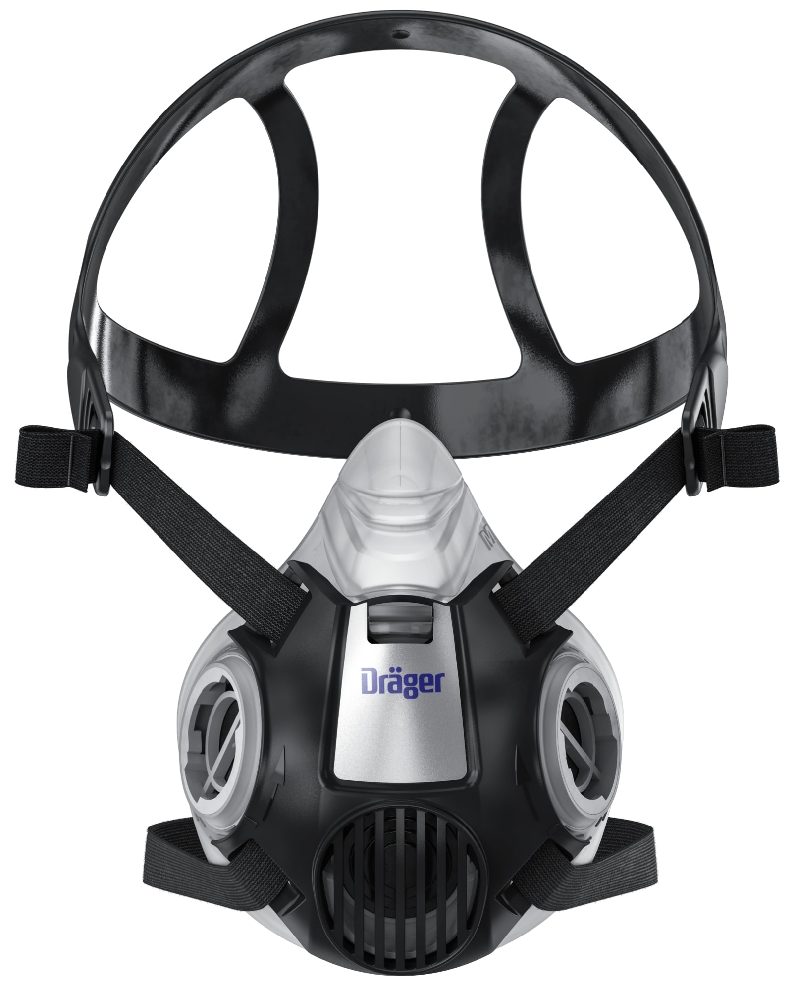 Preview: Dräger® X-plore® 3300 Gasmaske / Halbmaske Handwerker Set 3701432, Größe L, P3 R D Partikelfilter, Soft TPE, Dräger® Bajonett-Klick Filteranschluss