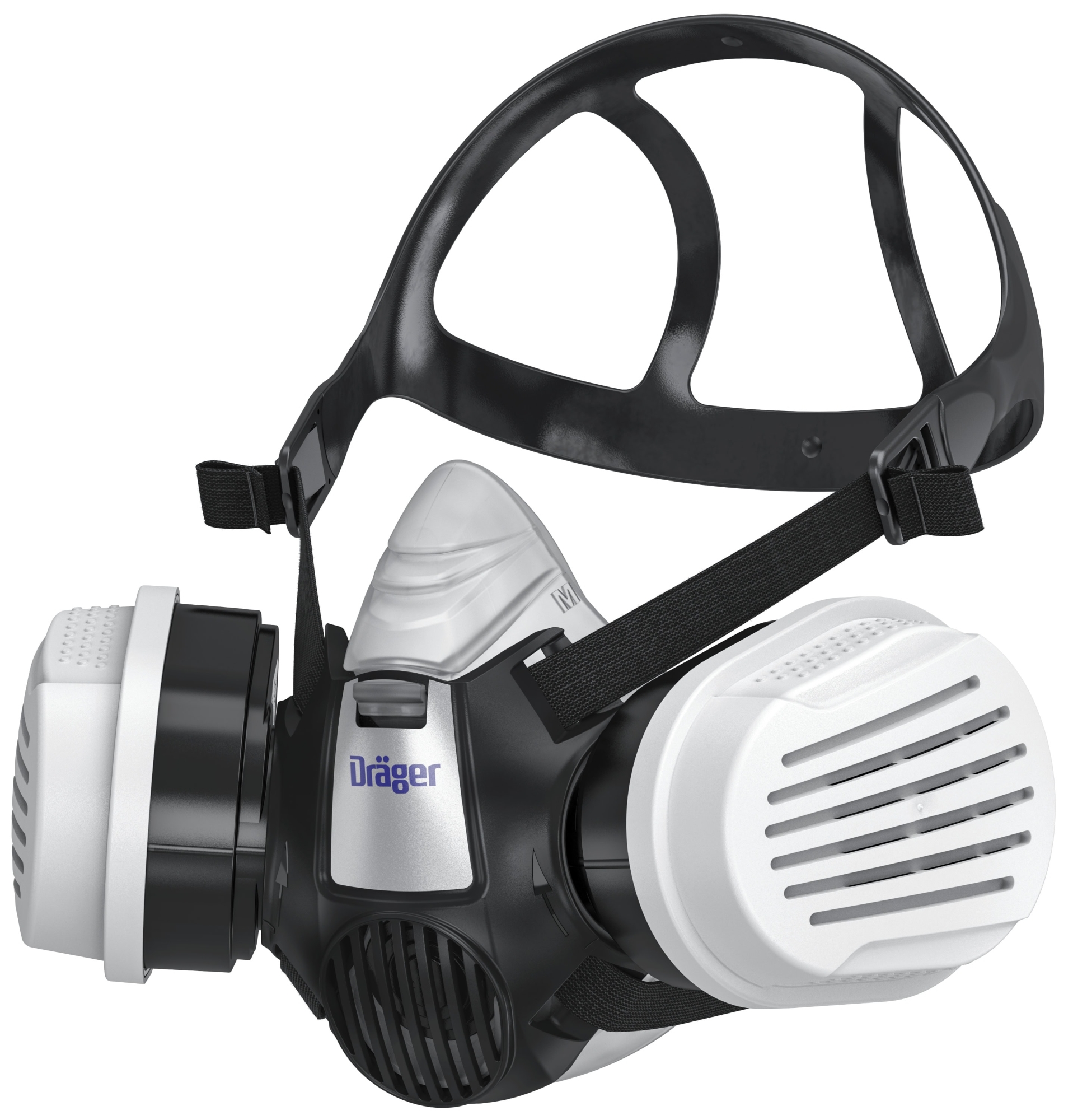 Dräger® X-plore® 3300 Gasmaske / Halbmaske Handwerker Set 3701432, Größe L, P3 R D Partikelfilter, Soft TPE, Dräger® Bajonett-Klick Filteranschluss