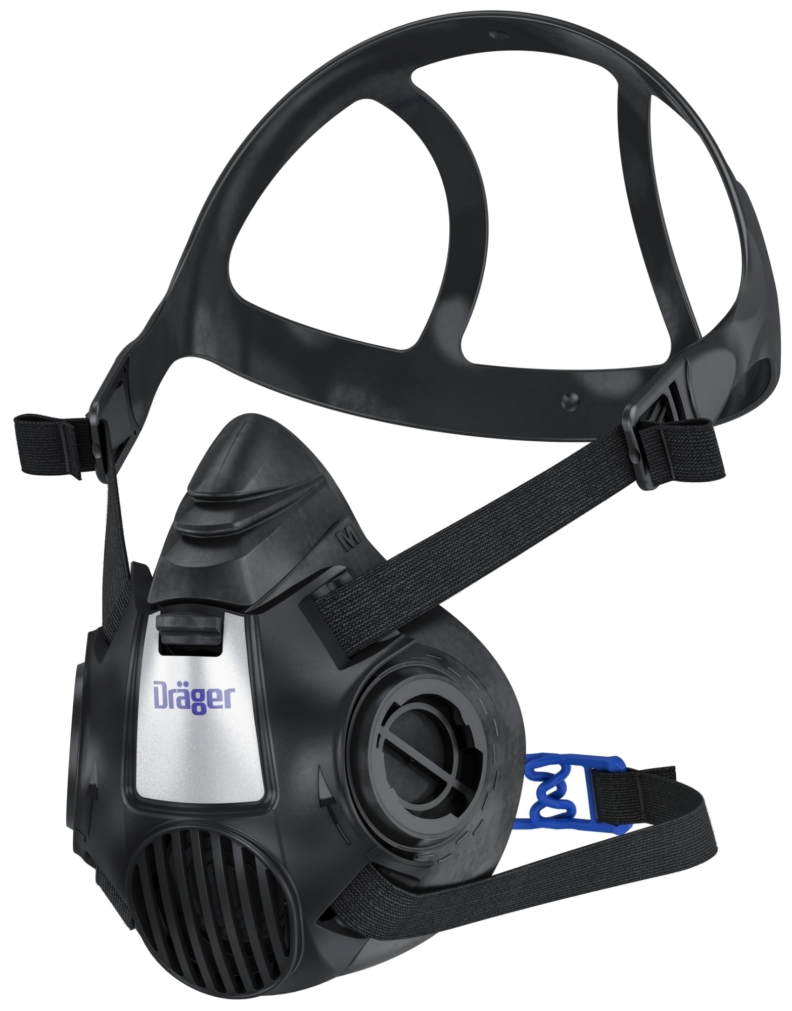 Preview: Dräger® X-plore® 3500 Gasmaske / Halbmaske P3 R Filter Waldbrand Set 3720708, Größe L, Dräger Flex, Dräger® Bajonett-Klick Filteranschluss