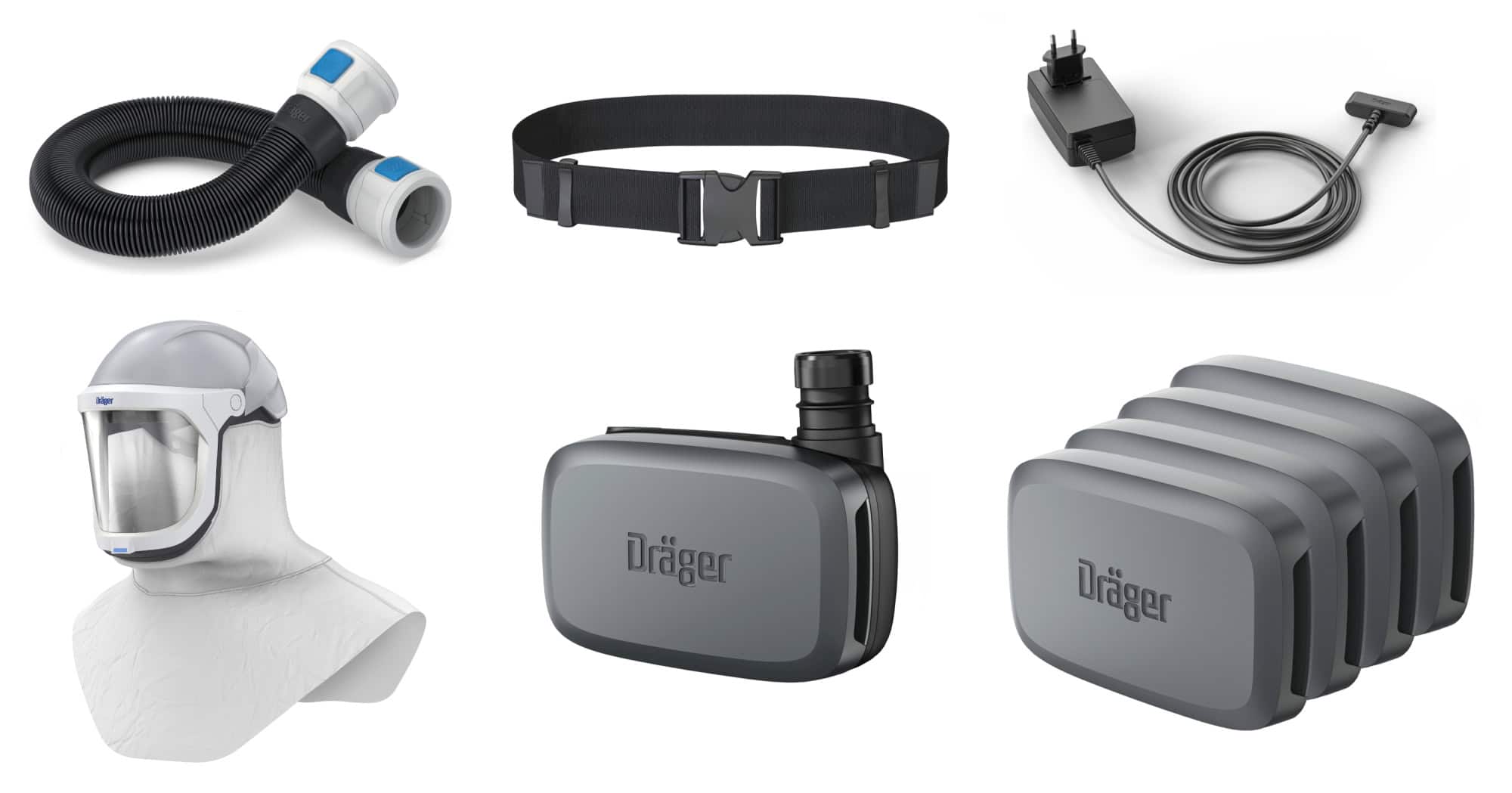 Dräger® X-plore® 8300 Gebläseatemschutz Set X-plore-8300-HIK5, TH3/TM3, 8 - 11 Stunden Laufzeit, Partikelschutz, Chemische-Industrie, Teile: [3734400, R59600, 1]