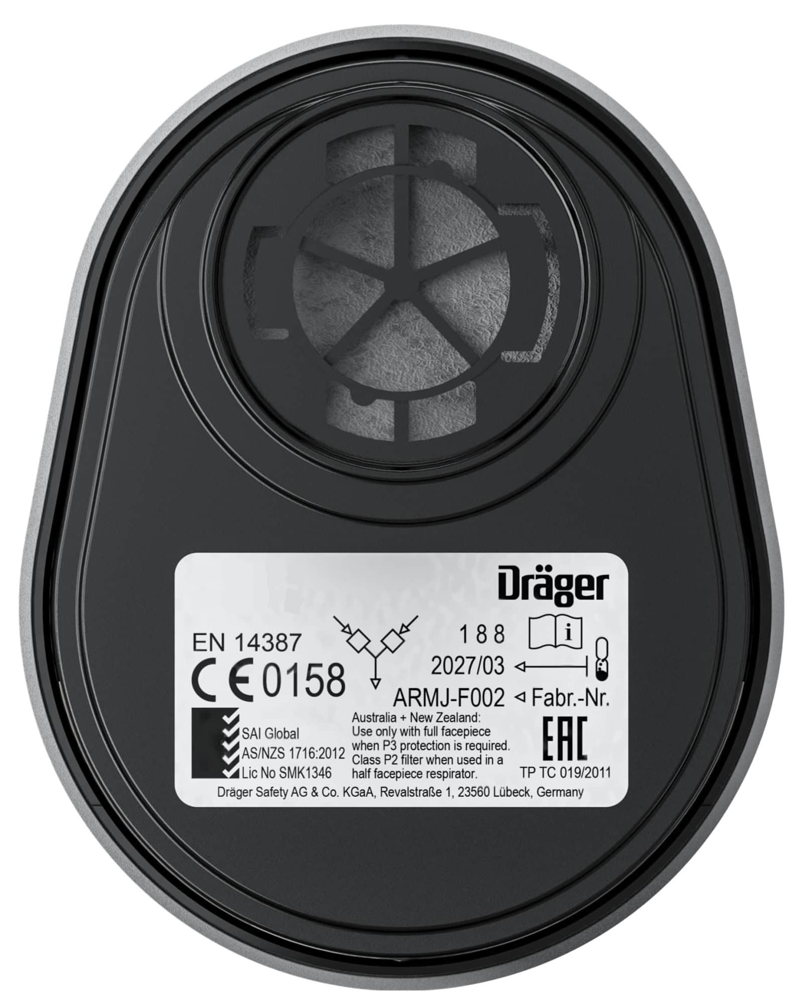 Dräger® X-plore® Kombi Filter 6738776, A2B2 P3 R D, Dräger® Bajonett-Klick Anschluss, Kombinationsfilter gegen organische, anorganischen Gase & Dämpfe + Partikel