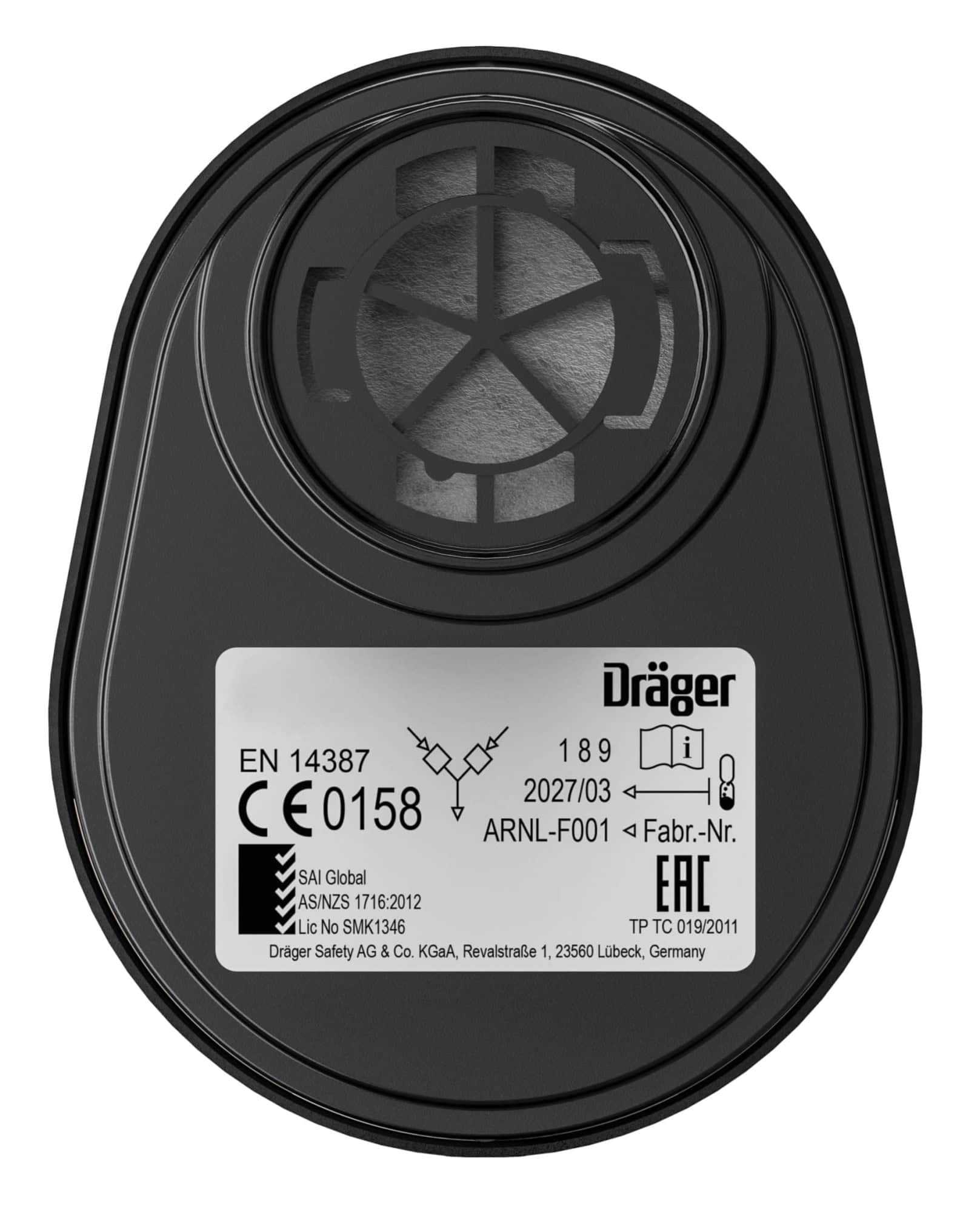 Dräger® X-plore® Gasfilter 6738816, A1B1E1K1 R, Dräger® Bajonett-Klick Anschluss, Gasfilter gegen organische, anorganische, saure Gase & Dämpfe + Ammoniak und org. Ammoniakderivate
