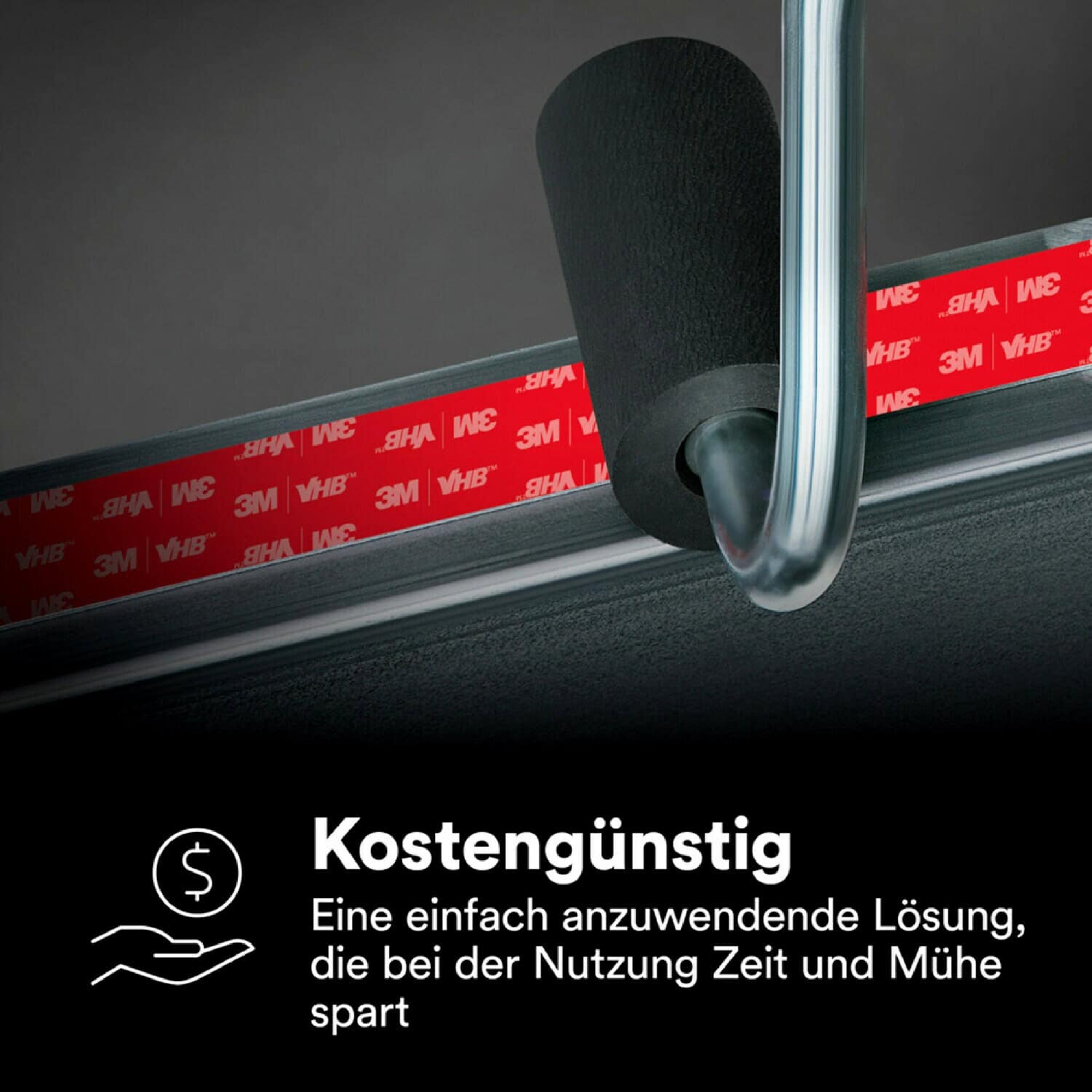 Preview: 3M™ VHB™ LVO-160BF Doppelseitiges Klebeband LVO-160/19/33, 19 mm x 33 m, 1,6 mm, Schwarz, Folien Abdeckung, Geringe VOC Werte, Für KFZ Bau und Haushaltselektronik