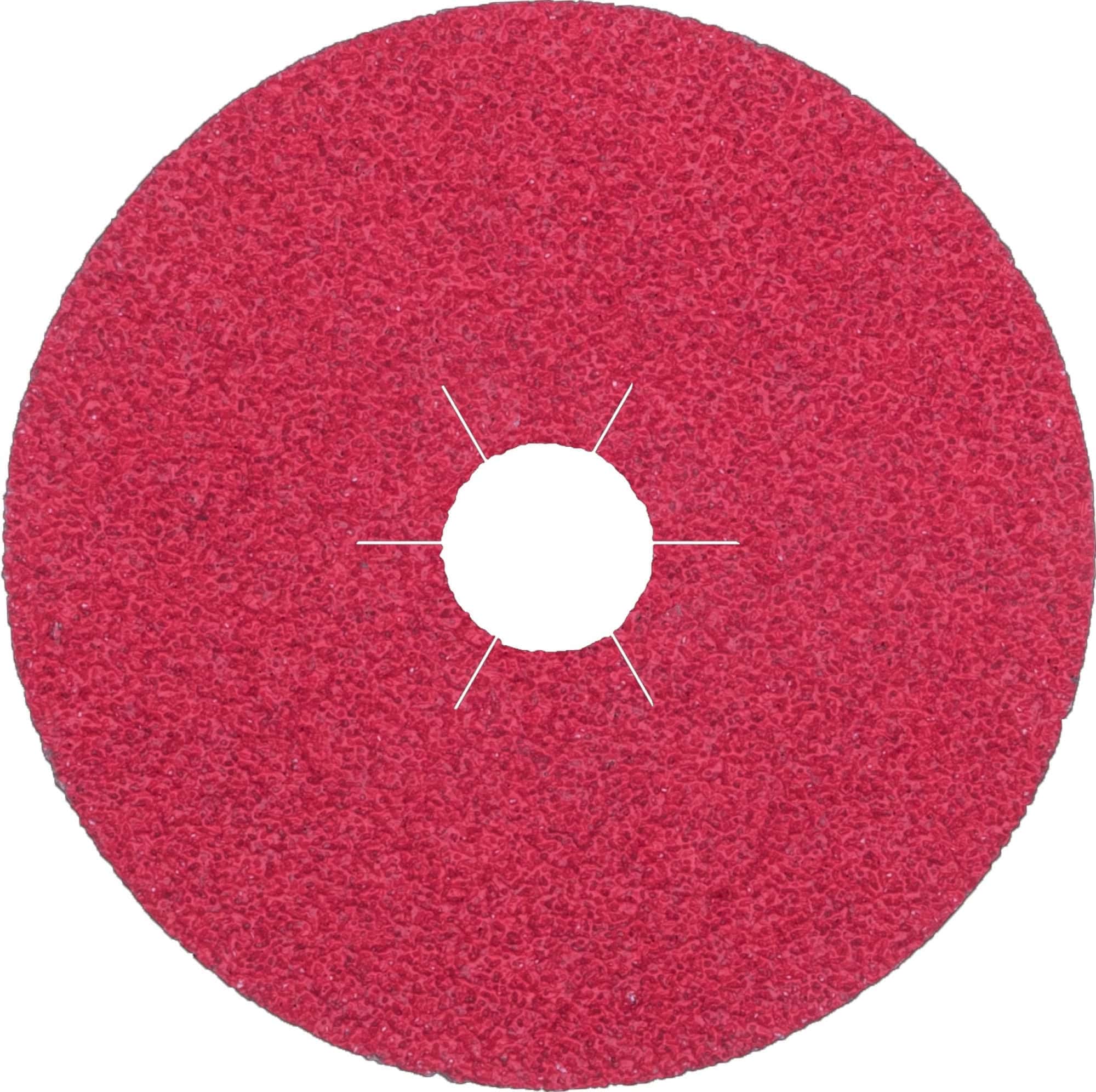 KLINGSPOR FS 964 ACT Fiberscheibe 330478, Ø 115 mm x ø 22 mm, P24, 6-fach Schlitz = Ausführung (30), K, Keramikkorn, Für Stahl & Edelstahl Schleifanwendungen