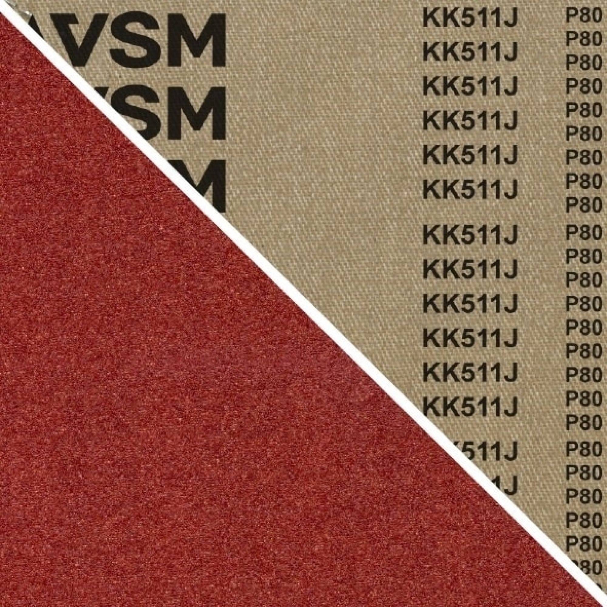 Preview: VSM ALUMINIUMOXID KK511J 701947, 100 mm x 3500 mm, A, P120, J-Baumwolle, Ausführung (E07), Rot-braun, Schmalband mit Aluminium, Für Edelstahl und NE-Metalle