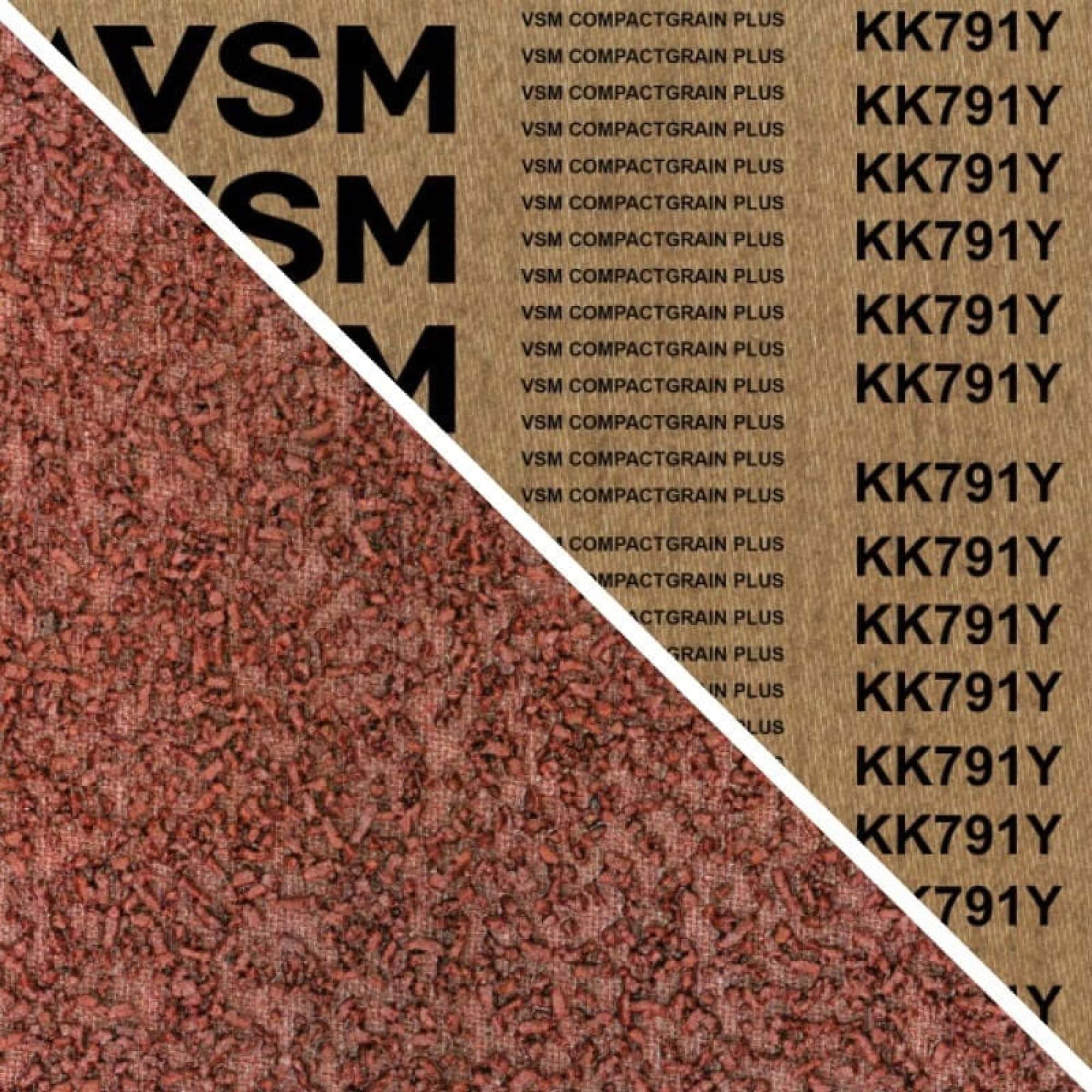 VSM COMPACTGRAIN PLUS KK791Y 709901, 150 mm x 3500 mm, A, P180, Ausführung (E07), Y-Polyester, Rot-braun, Schmalband mit Aluminium Granulat, Für Edelstahl und Superlegierungen