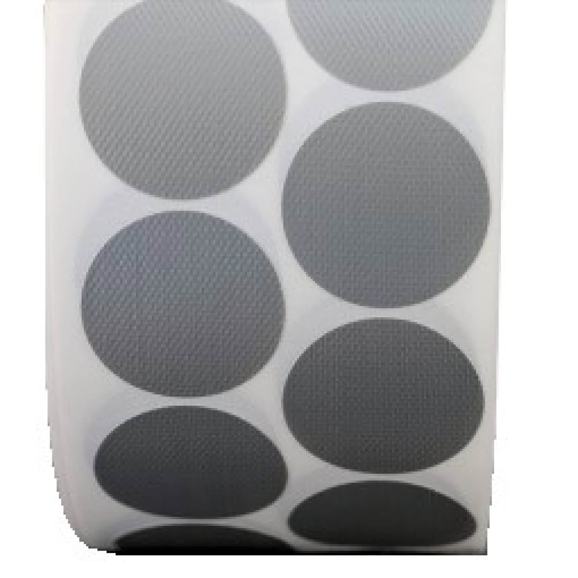 Seyffer KP30PGW061000, Ø 30 mm, 0,3 mm, Silber, Stark haftend, PE Gewebeklebepunkte, 1.000 Stück pro Rolle