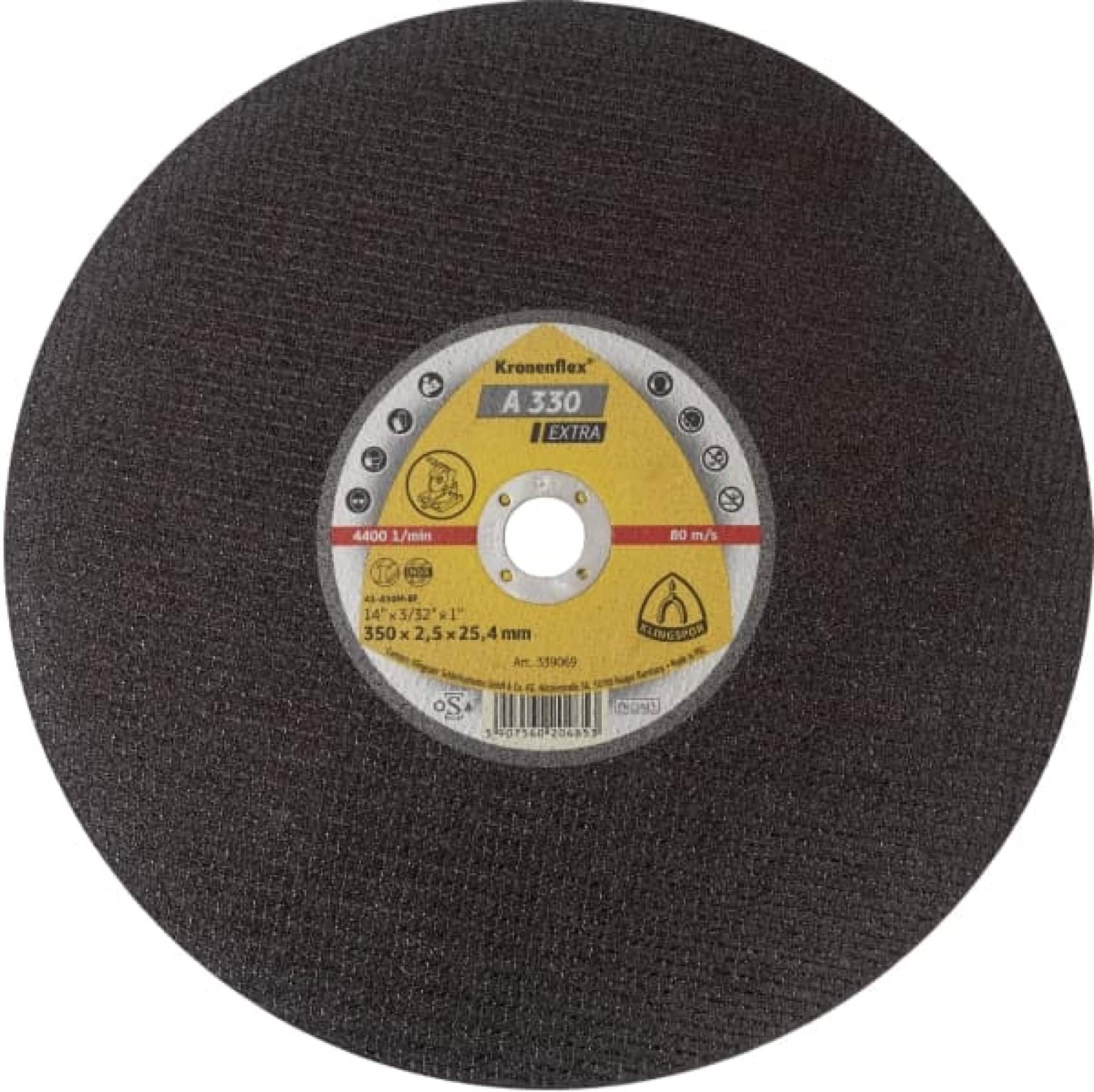 KLINGSPOR Kronenflex® A 930 N Special Grosstrennscheibe 322627, Ø 300 mm x 2,5 mm x 25 mm, P36, A, 5.100 U./Min., Typ 41 Gerade, Aluminiumkorn, Für Stahl und Edelstahl