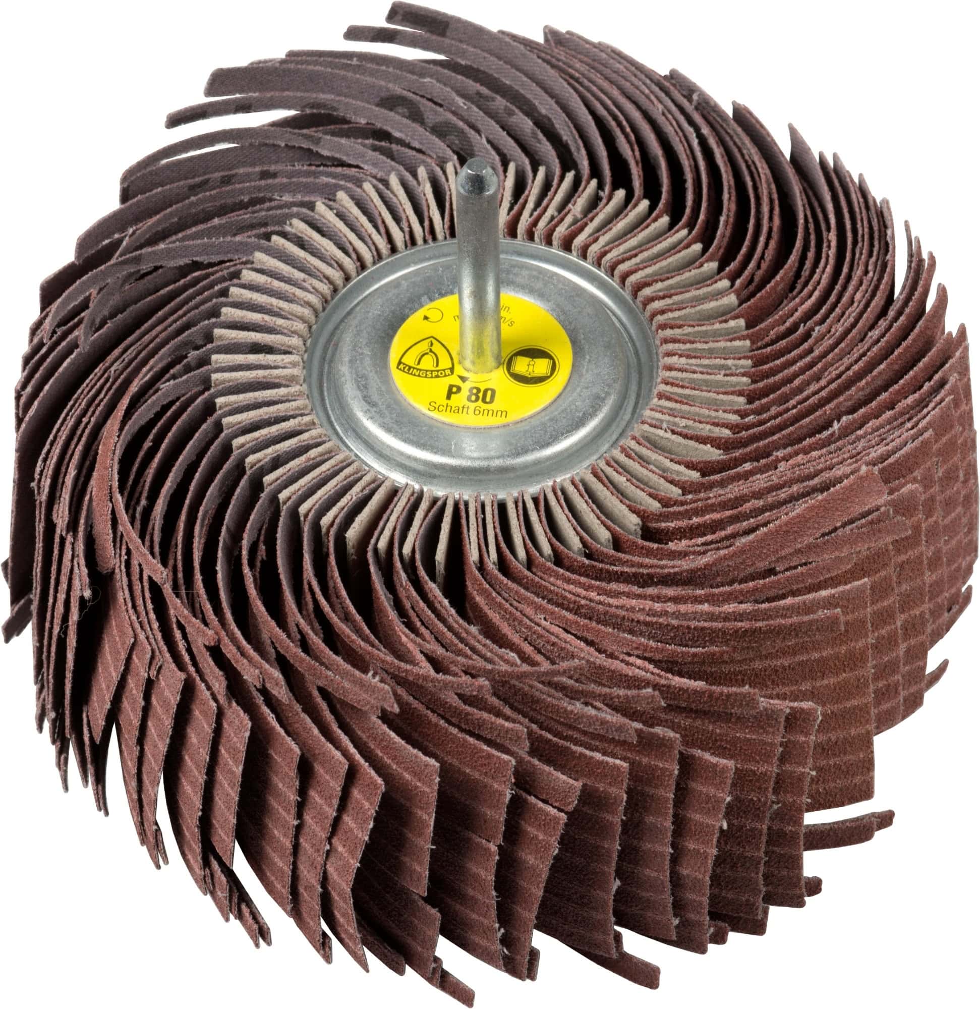 KLINGSPOR MM 630 LS309 JF Schleifmoprad 262636, Ø 180 x 50 mm x 6 mm, A, P180, 4.400 U./Min., Aluminiumkorn, Für Lack, Holz und Metall Universal