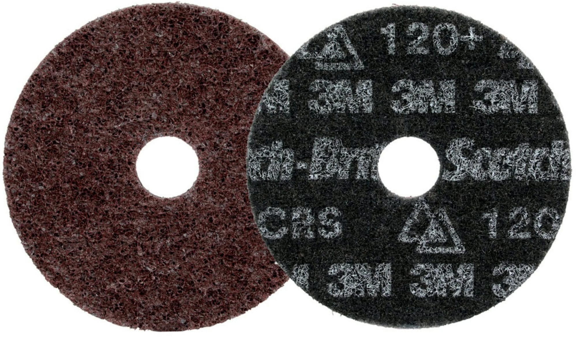 3M™ Scotch-Brite™ HD-DH HDDH8855, Ø 100 mm x 16 mm, 120+, K, Grob, Braun, 15.000 U./Min., Kletthaftend, Präzisions-Vliesscheibe mit Zentrierloch, Für Abtrags- und Finisharbeiten