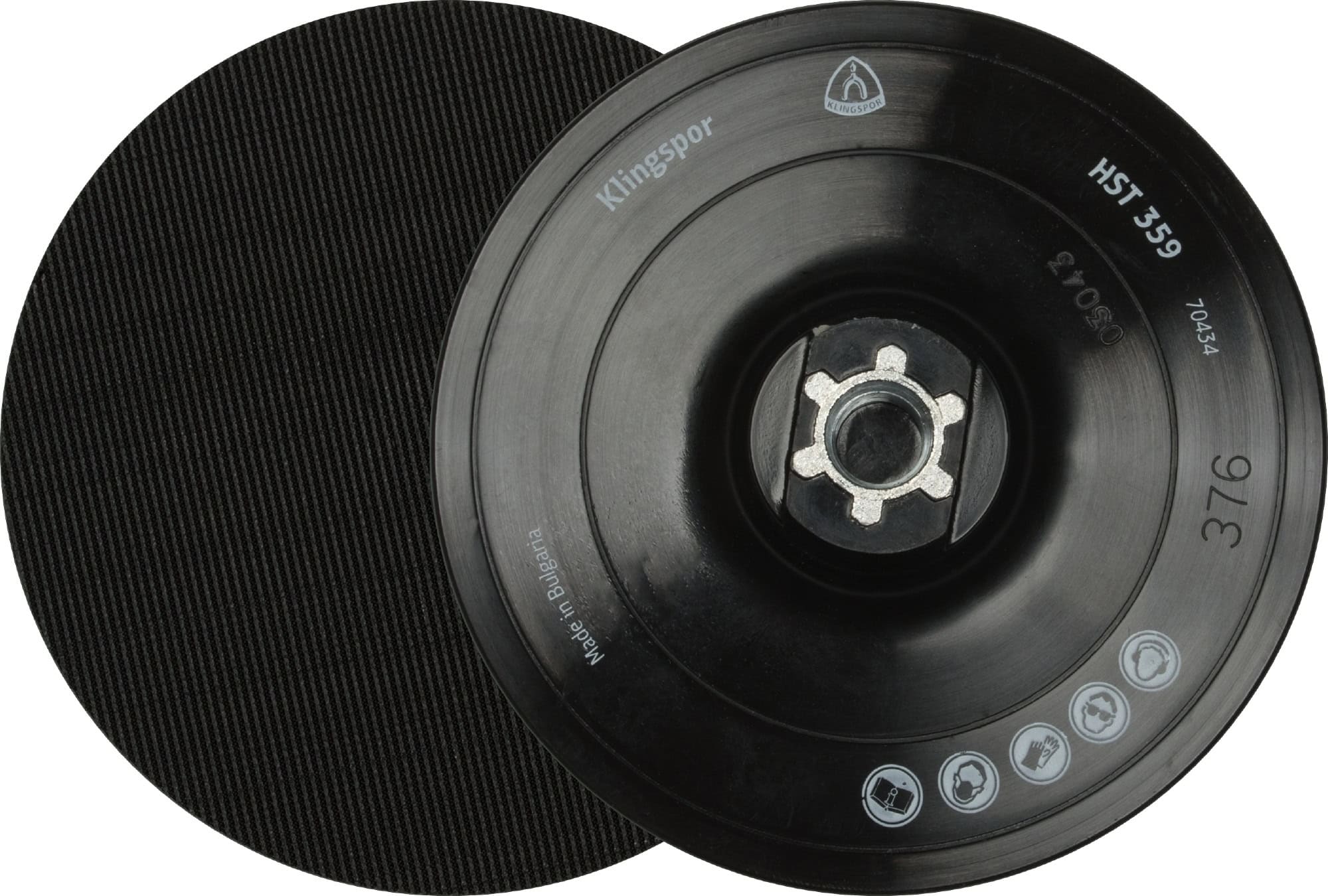KLINGSPOR HST 359 Haft Stützteller 70436, Ø 150 mm, Gewinde M14, Kletthaftend, 10.200 U./Min., Für Polierarbeiten und Oberflächenbearbeitung