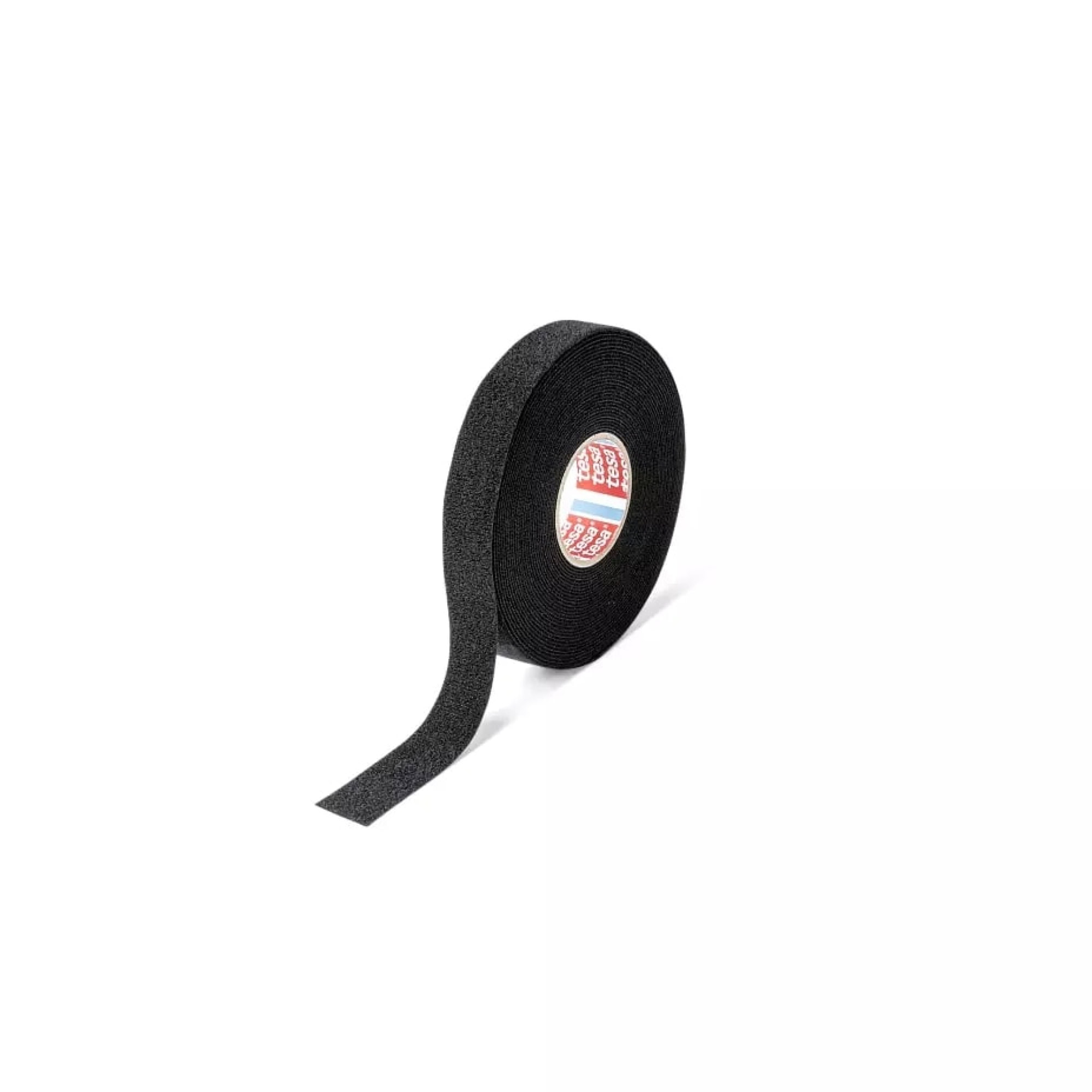 tesa® 51626, 19 mm x 7,5 m,1 mm, Schwarz, Polyamid-Veloursklebeband für hohe Geräuschdämmung