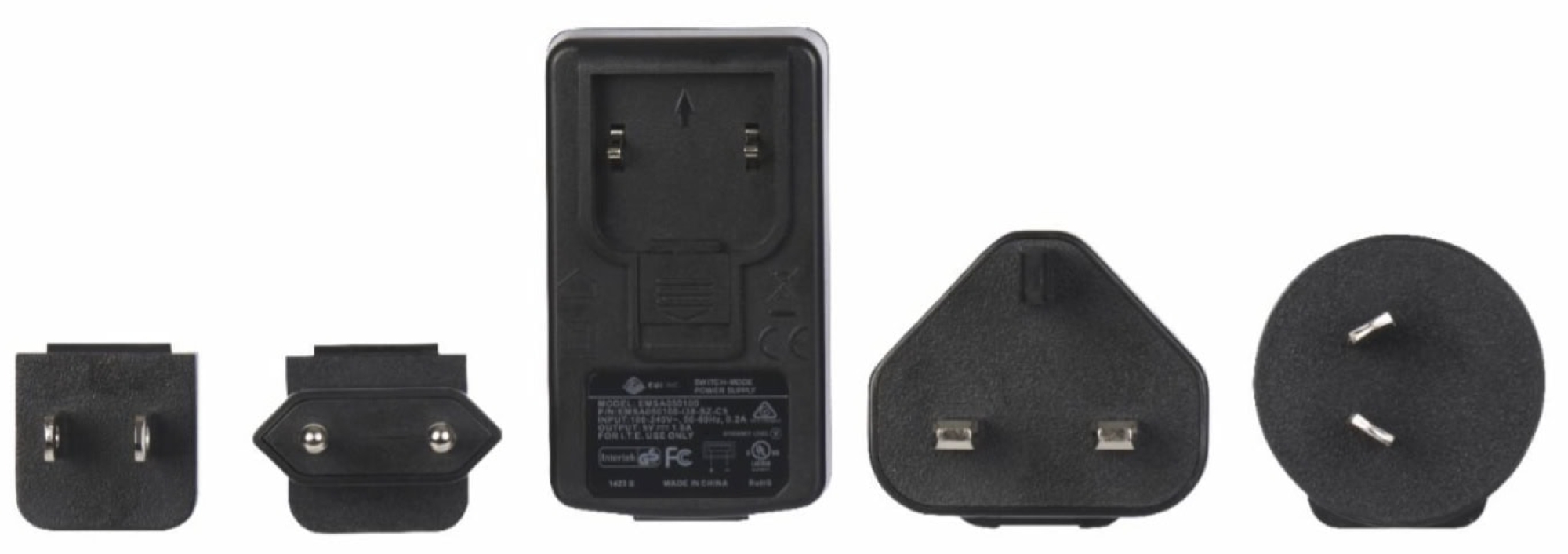 Preview: 3M™ PELTOR™ Netzteil für PELTOR™ Ladekabel FR08, USB-A Ladeanschluss, Multiport für EU/UK Stecker, 230V DC auf USB-A 5V