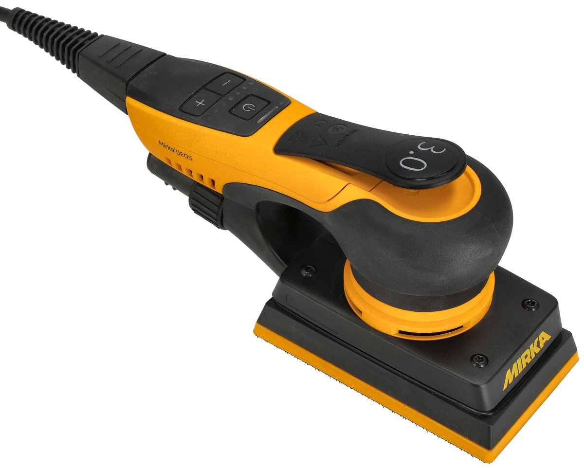 Mirka® DEOS II 353 Elektro Schwingschleifer MID3534044CA, 81 x 133 mm, 3 mm Schleifhub, Zentralabsaugung, 240V, 0,4 PS / 300 Watt, Externe Absaugung