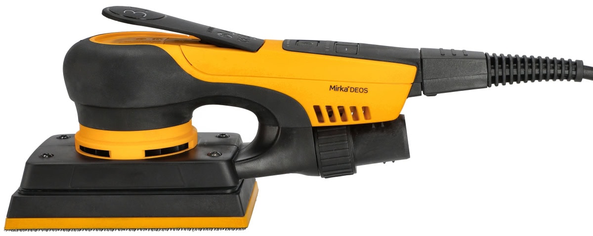 Mirka® DEOS II 353 Elektro Schwingschleifer MID3534044, 81 x 133 mm, 3 mm Schleifhub, Zentralabsaugung, 240V, 0,4 PS / 300 Watt, Externe Absaugung