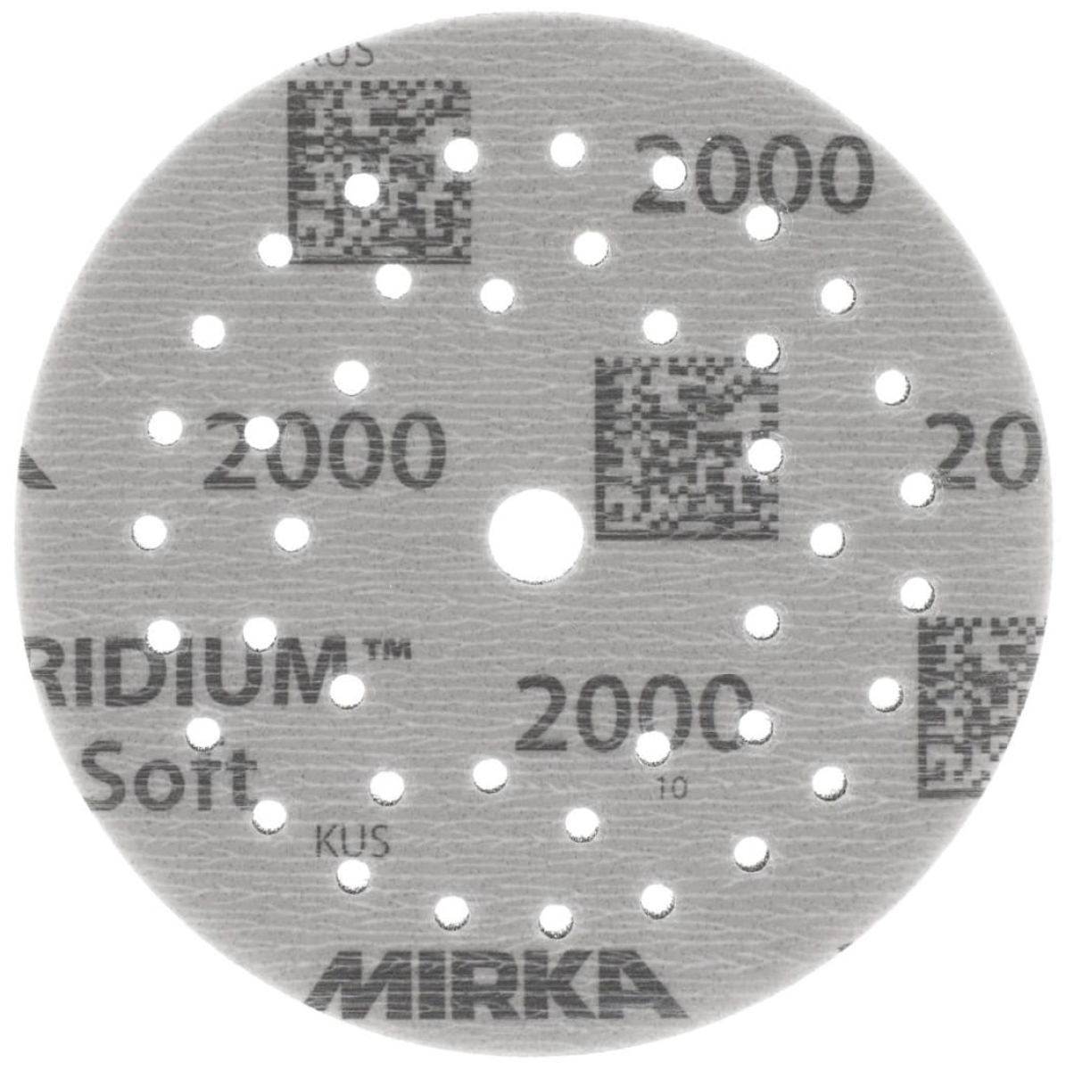 Mirka® Iridium® Soft Schleifscheibe 249M202061, Ø 125 mm, Dicke: 5 mm, P600, A (Aluminiumkorn), Multilochung, Kletthaftend, Für Lackschliff & Grundierungsschliff