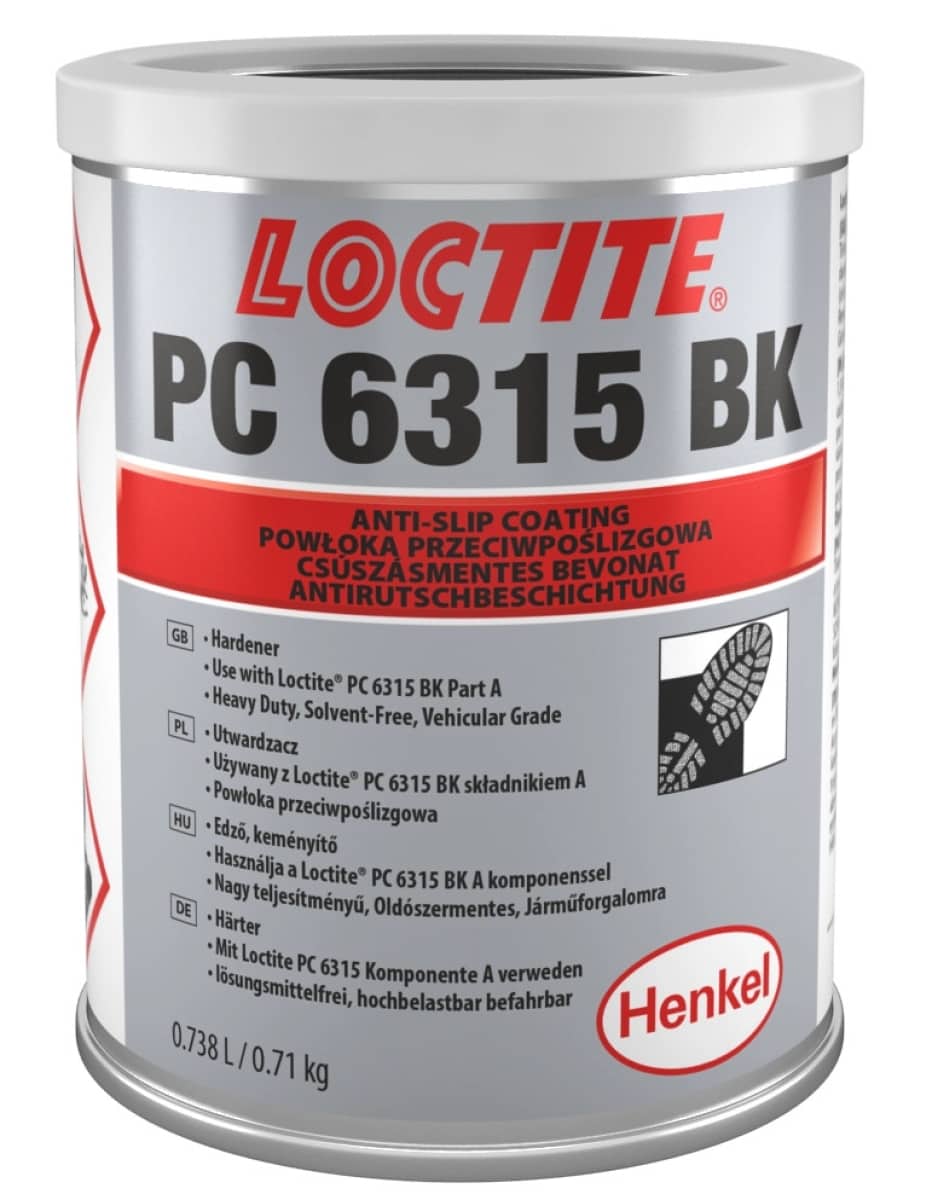 Henkel™ Loctite® Antislip PC 6315 Antirutsch Bodenbeschichtung, 5,99 Kg, Schwarz, 1910285, Für starken Fußgänger- und/oder Fahrzeugverkehr
