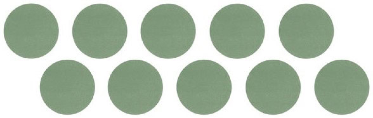 Mirka® Iridium SR 2430909996, Ø 32 mm, P5000, S, Gelb, Klebefilmhaftend, Polyesterfilm, Schleifblüten mit Siliziumkarbidkorn, Für Finisharbeiten