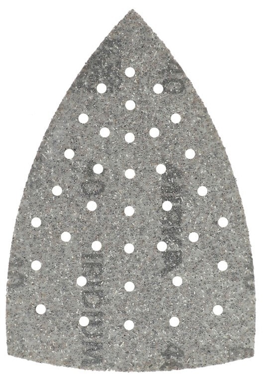 Mirka® Iridium® 246JQ05060, Ø 100 mm x 152 mm x 152 mm, P60, Multilochung, Kletthaftend, Delta Schleifscheibe mit Keramik- und Aluminiumkorn