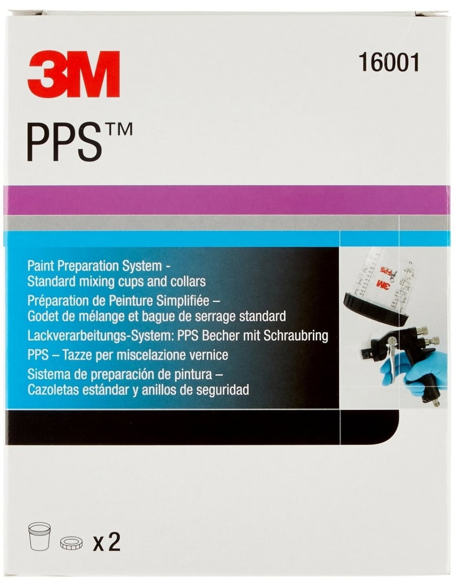 3M™ PPS™ 16001, 0,65 Liter, Standard Außenbecher mit Schraubring zum Stützen der Innenbecher für das 3M™ PPS™ Lackierverarbeitungssystem
