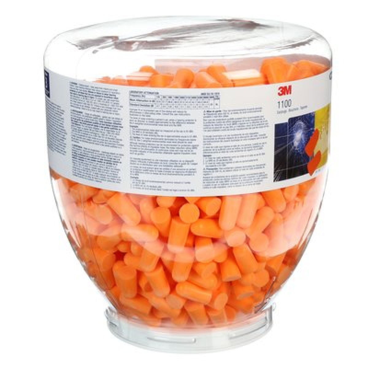 3M™ 1100B, SNR = 35 dB, Nachfüllaufsatz, 500 Paar pro Aufsatz, Gehörschutzstöpsel