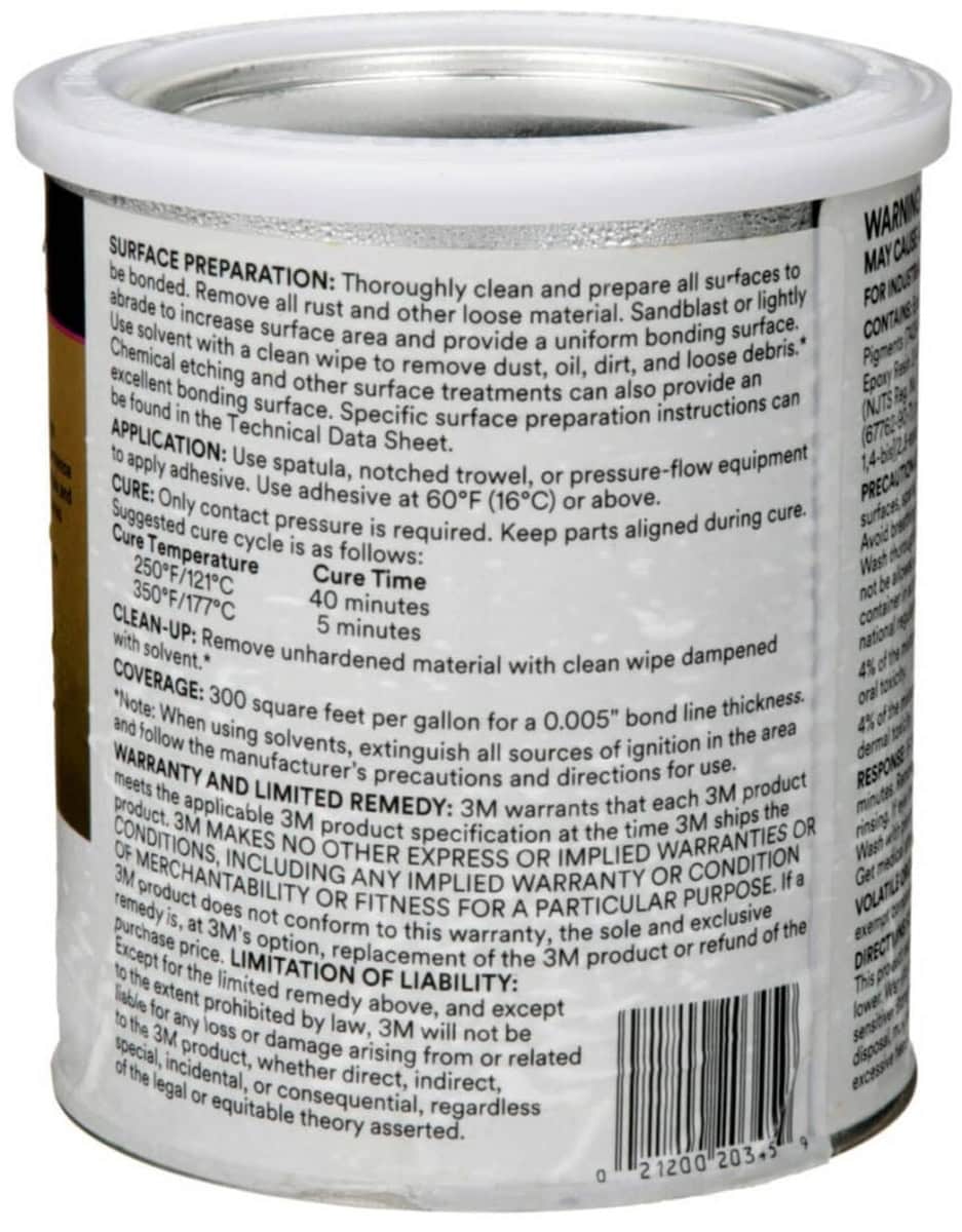 3M™ Scotch-Weld™ SW 2214, Regular, 946 ml, Grau, 1-Komponenten-Konstruktionsklebstoff