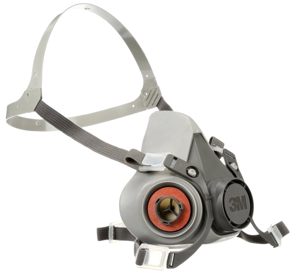 3M™ Gasmaske / Halbmaske 6200M, Größe M, Bajonett-Klick Filteranschluss