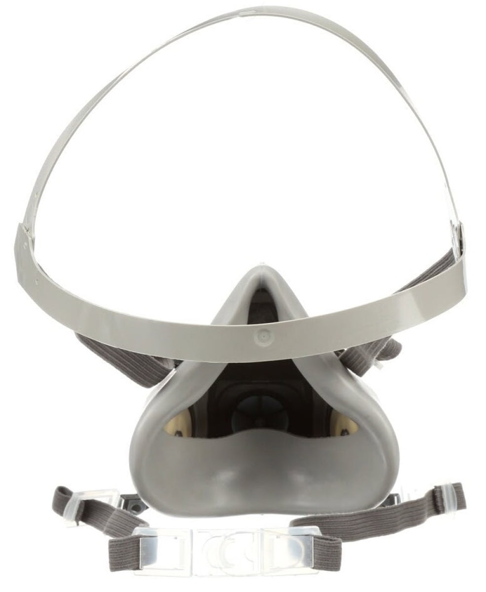 3M™ Gasmaske / Halbmaske 6200M, Größe M, Bajonett-Klick Filteranschluss