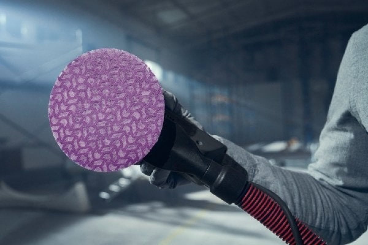 3M™ Xtract™ Cubitron™ II 710W 39083, Ø 150 mm, P180+, 12.000 U/Min., Gitternetz, Kletthaftend, Premium Schleifscheibe mit Präzisions-Keramikkorn